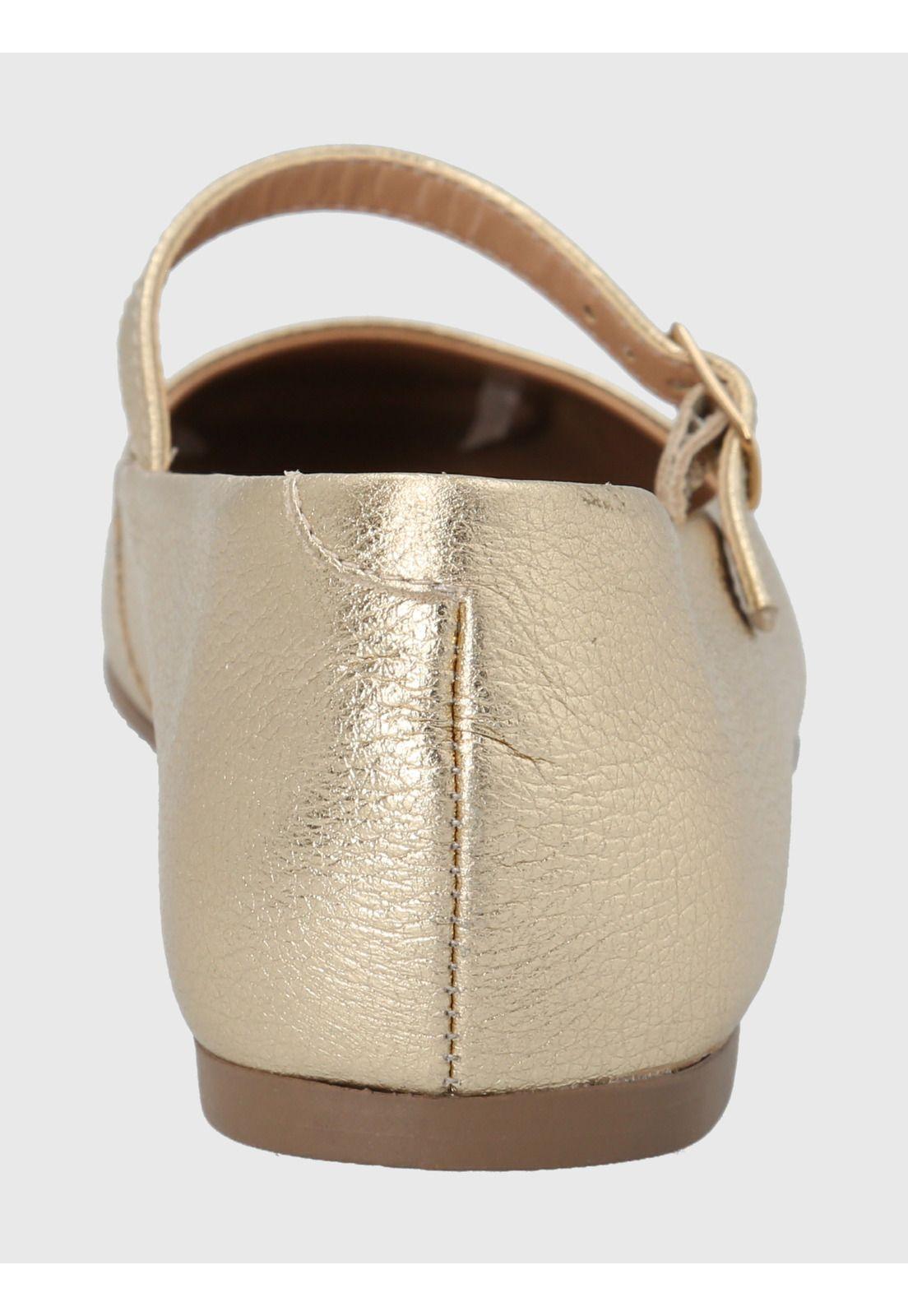 Zapato Cuero Dorado Mujer Lovere -5