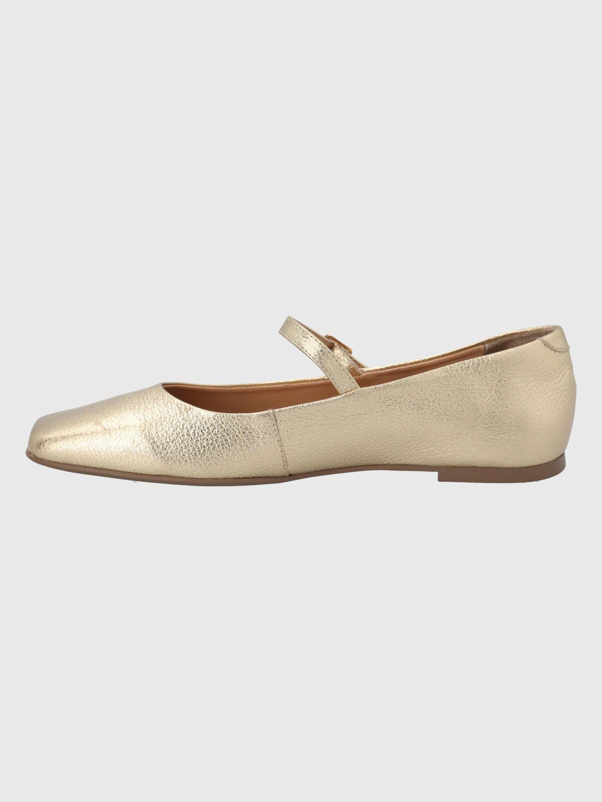 Zapato Cuero Dorado Mujer Lovere -4