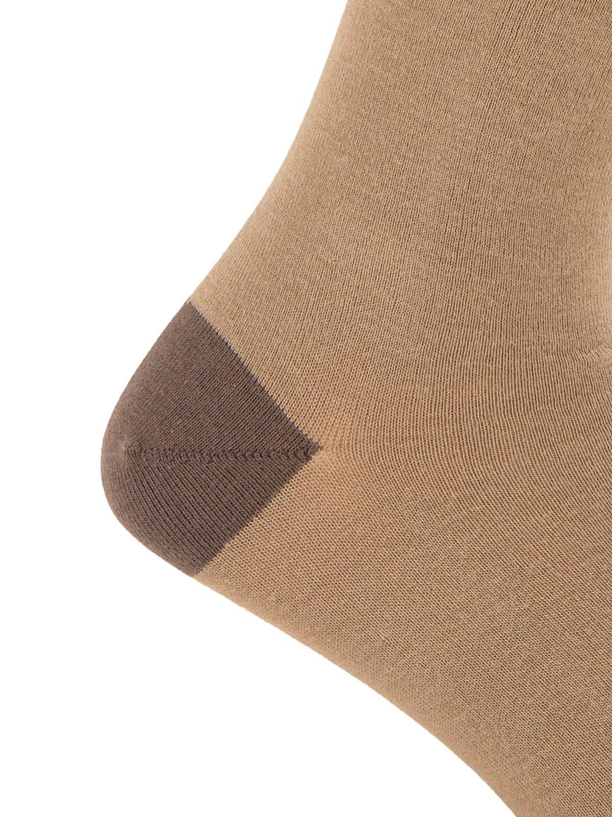 Calcetin Bambú Hombre Lg Simple Café-2