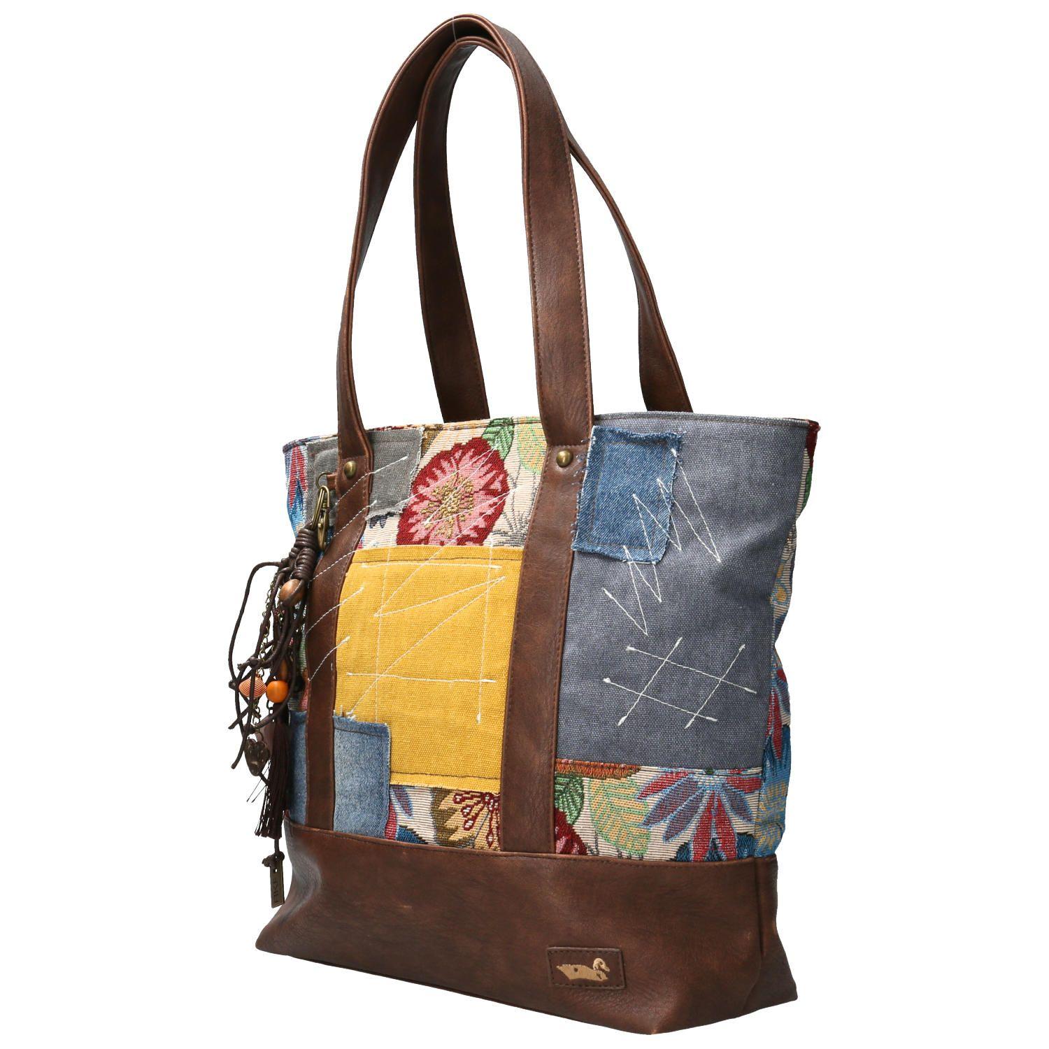 Cartera Textil Mujer Simone Tote Azul-1