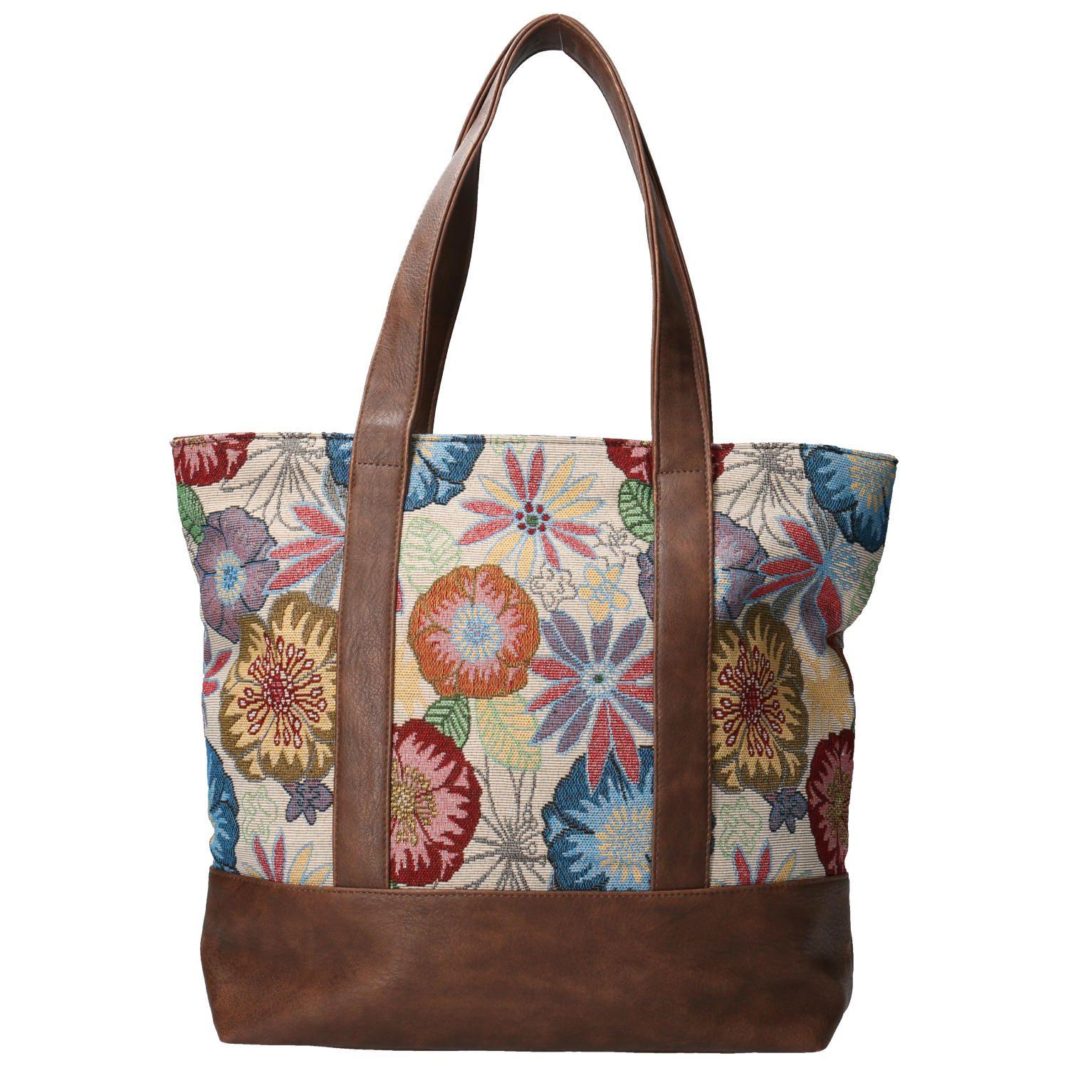 Cartera Textil Mujer Simone Tote Azul-2