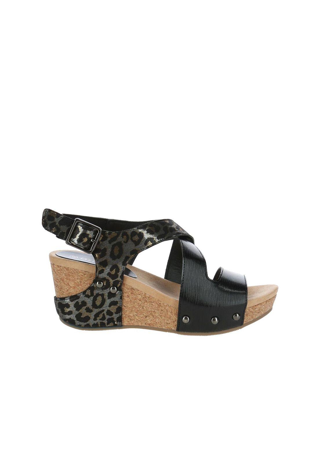 Sandalia Mujer Peach Negro / Leopardo-0