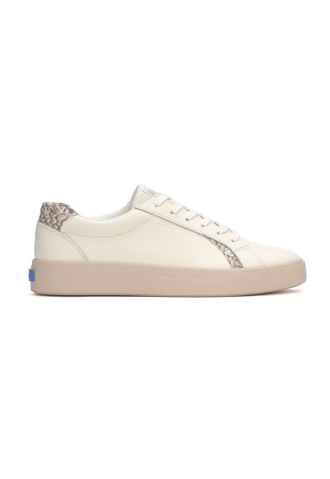 Zapatilla Cuero Mujer Pursuit Crema-0