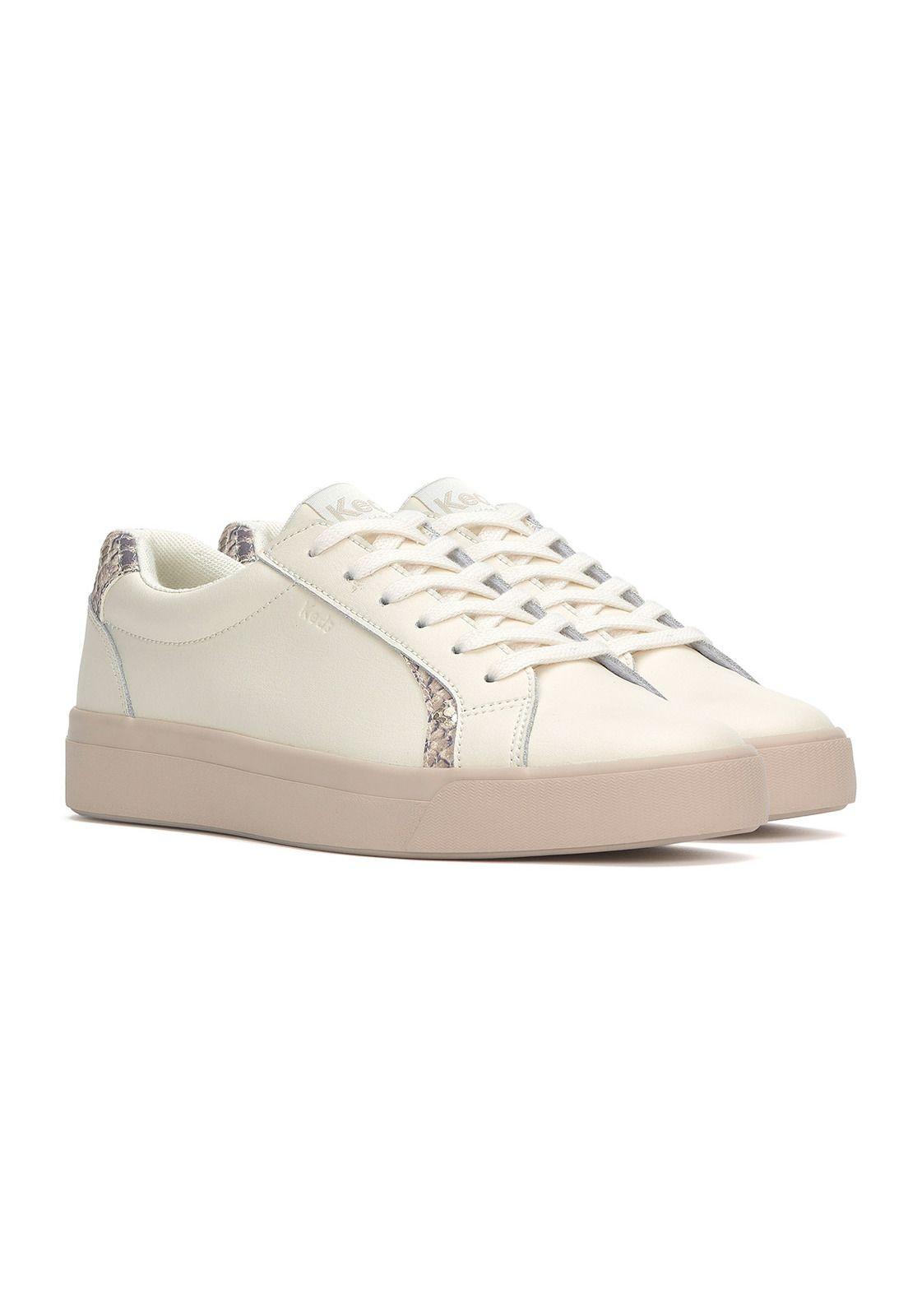 Zapatilla Cuero Mujer Pursuit Crema-3
