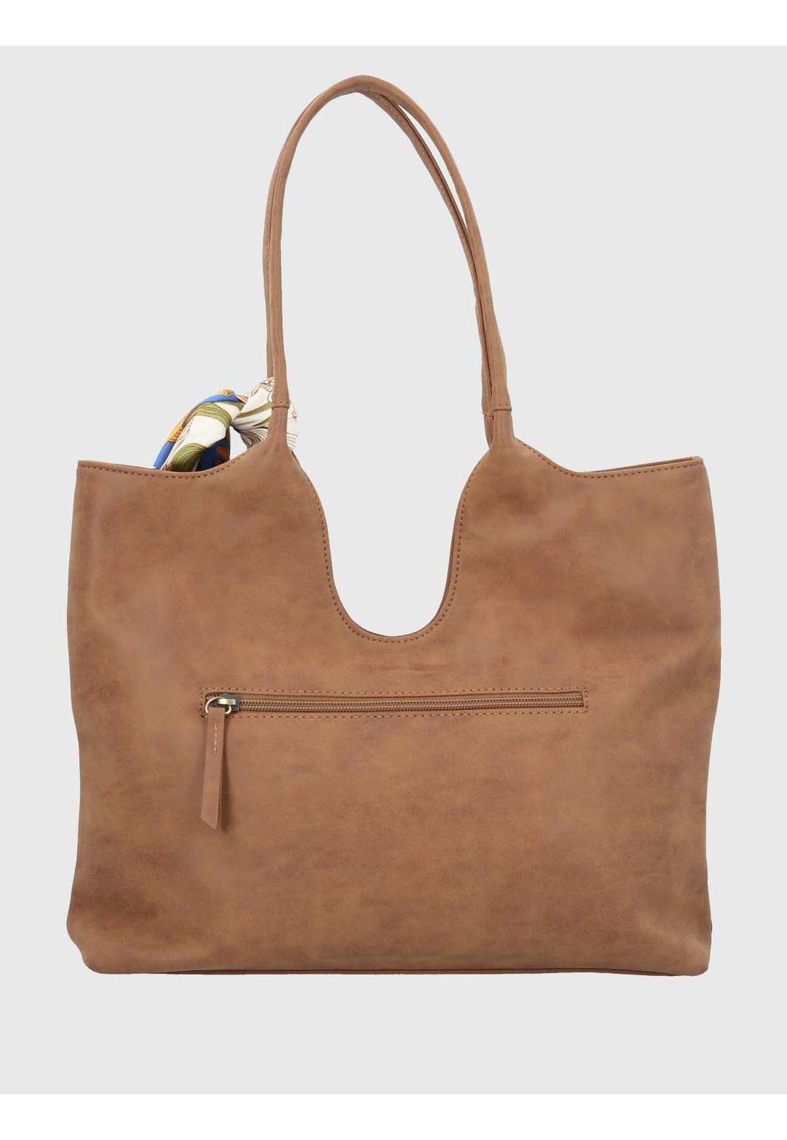 Cartera Ecocuero Mujer Donna Bag Café-2