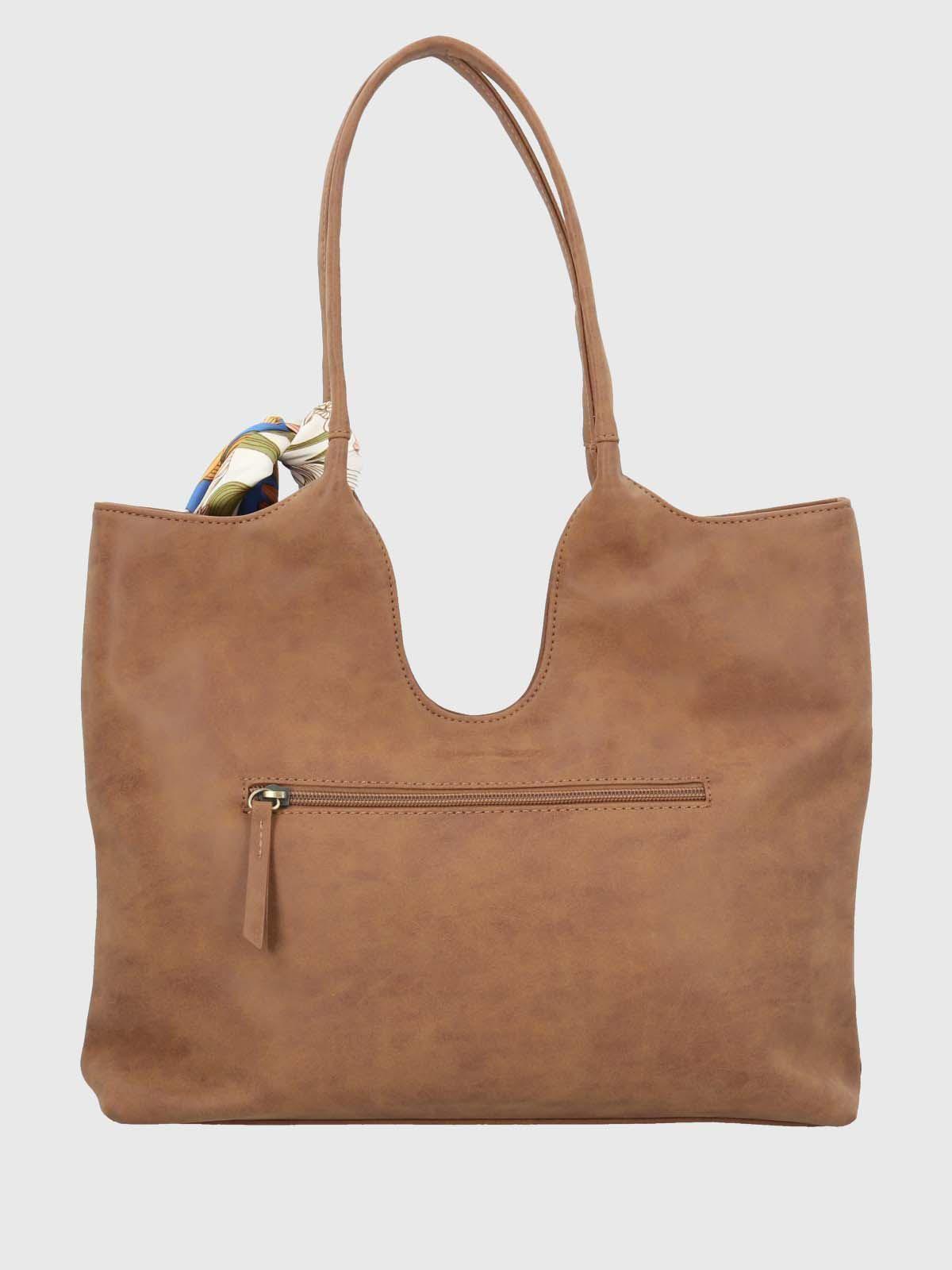 Cartera Ecocuero Mujer Donna Bag Café-2