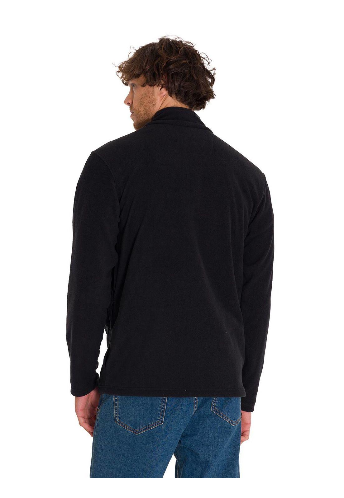 Polar Microfleece Full Zip Hombre Negro-3