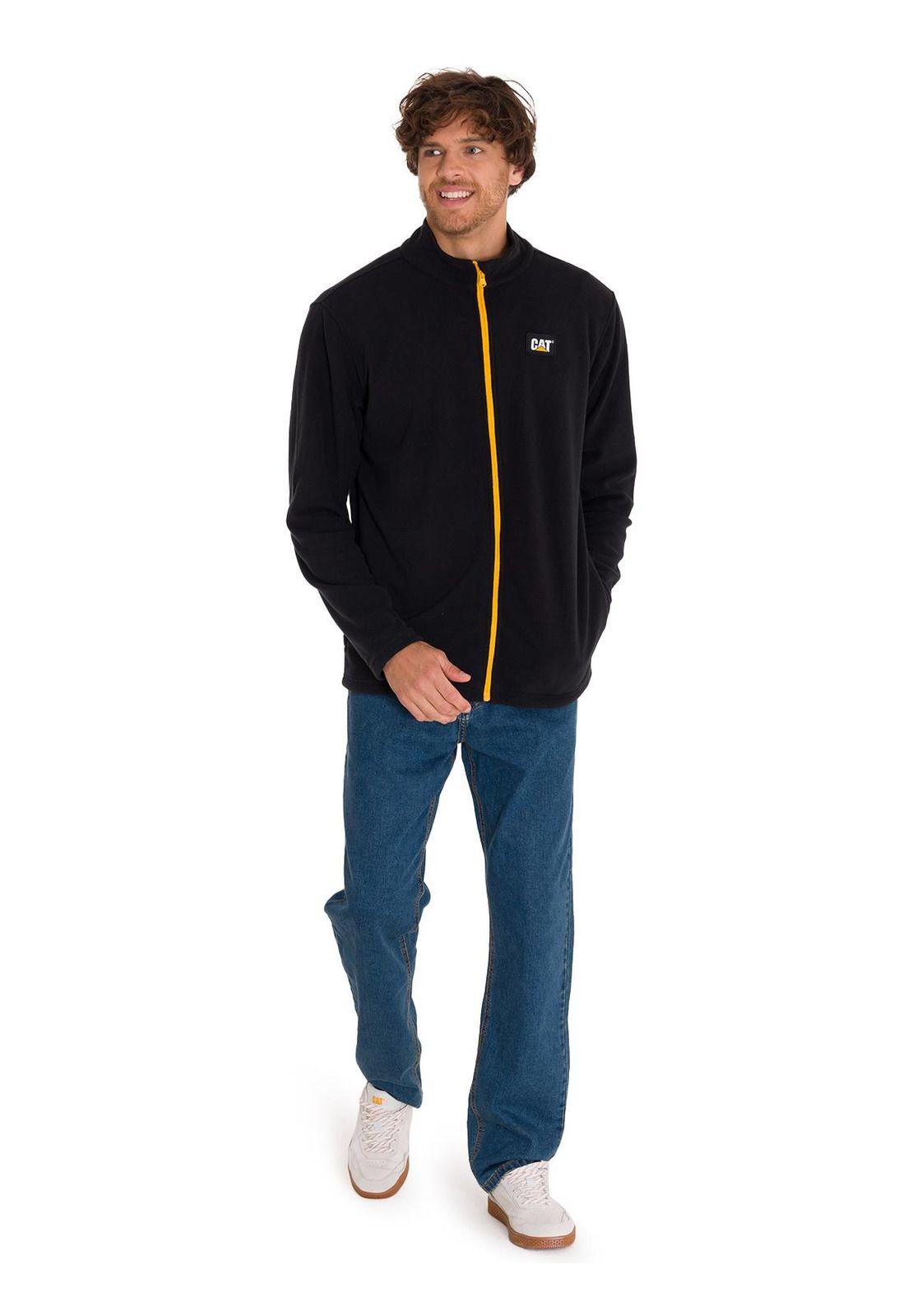 Polar Microfleece Full Zip Hombre Negro-5