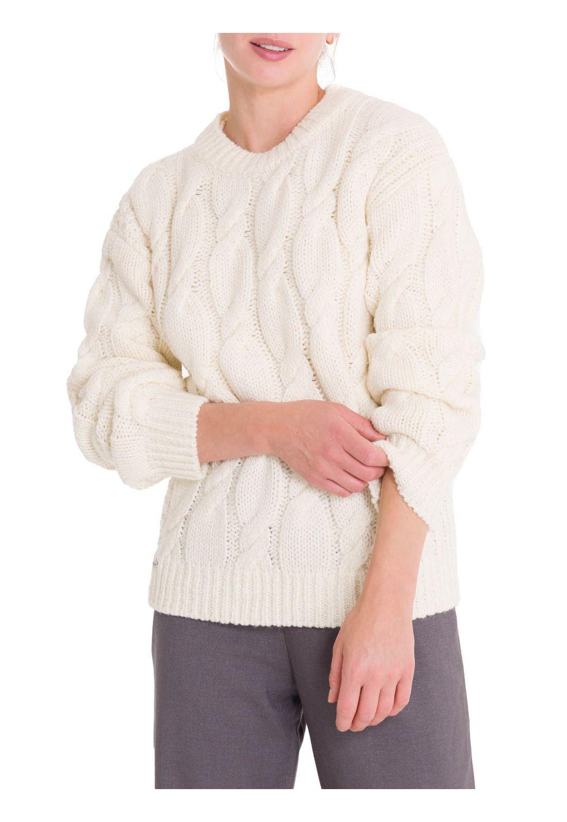 Chaleco Fibras Naturales Mujer Rumany Blanco-0