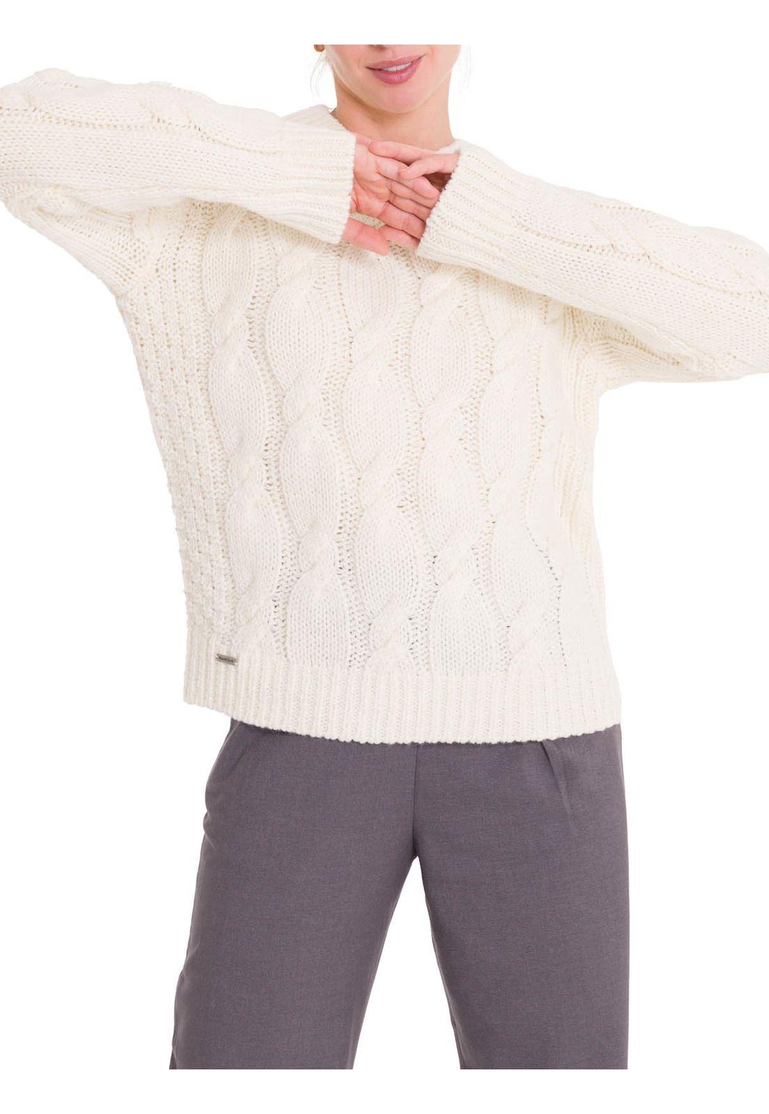 Chaleco Fibras Naturales Mujer Rumany Blanco-1