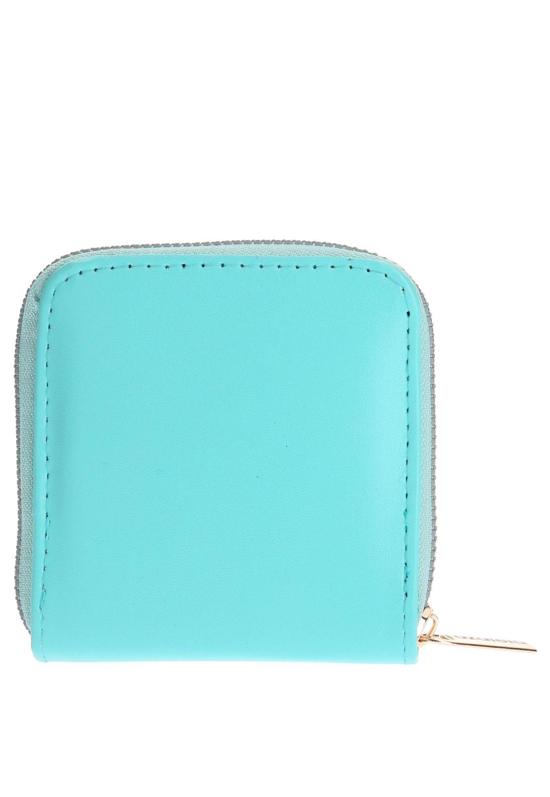Billetera Casual Color Wallet Celeste Mujer-2