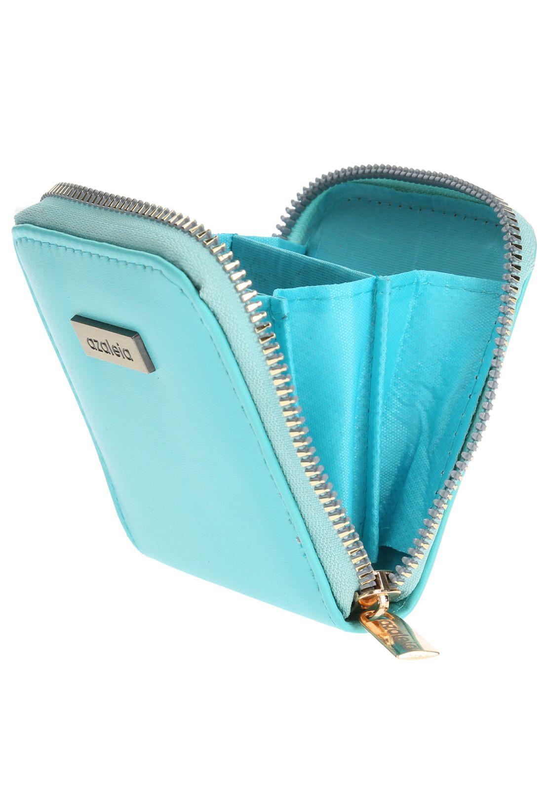 Billetera Casual Color Wallet Celeste Mujer-3