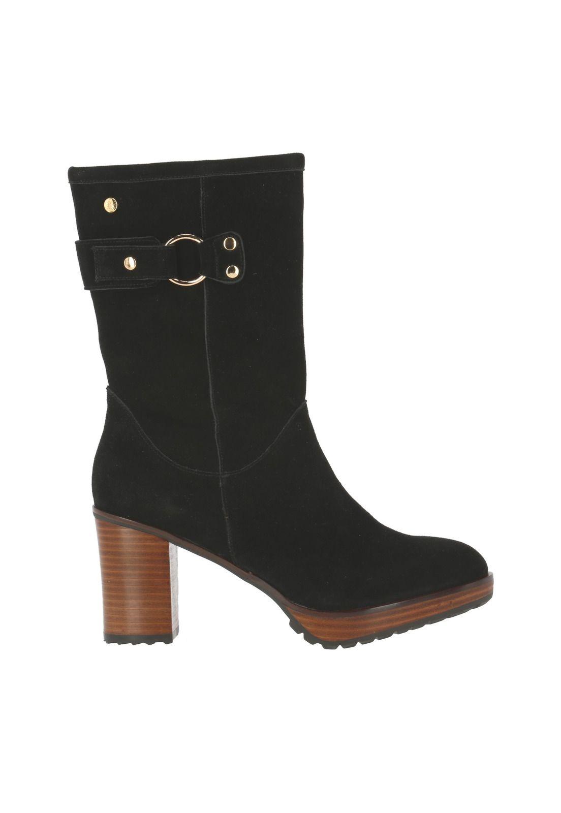 Botin Cuero Mujer Nuria Negro-2