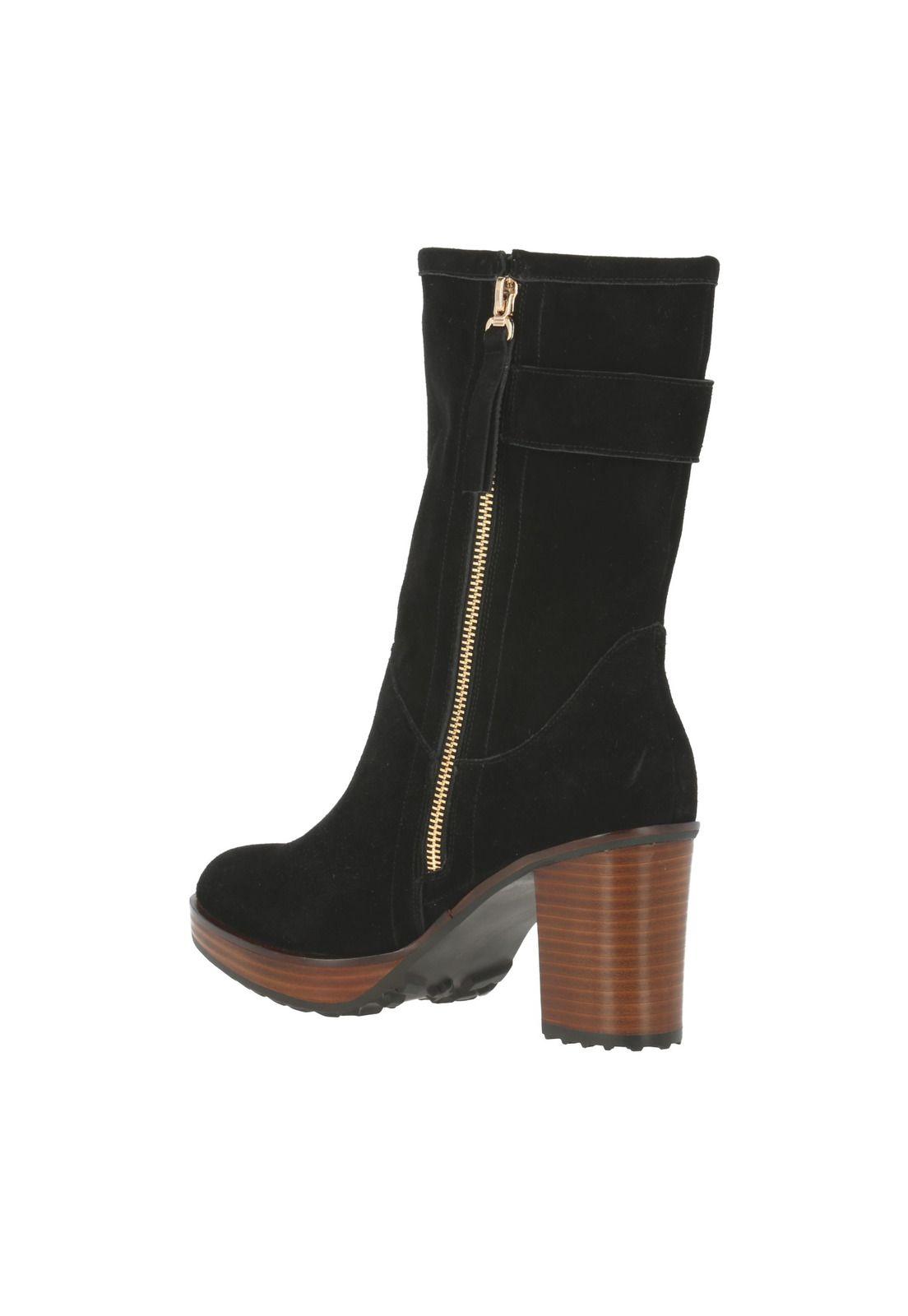 Botin Cuero Mujer Nuria Negro-4