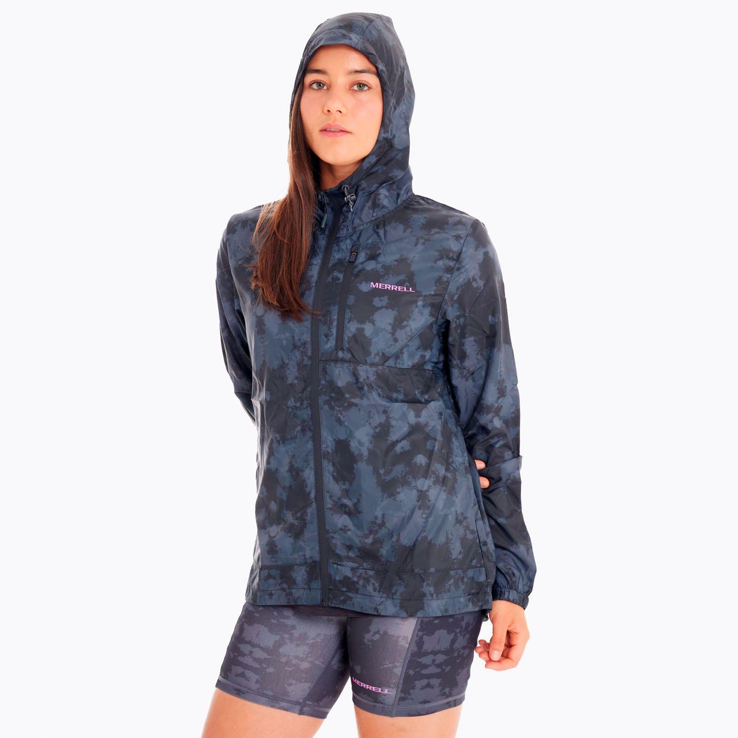 Cortaviento Mujer Trail Running Ed Skyfire Gris-1