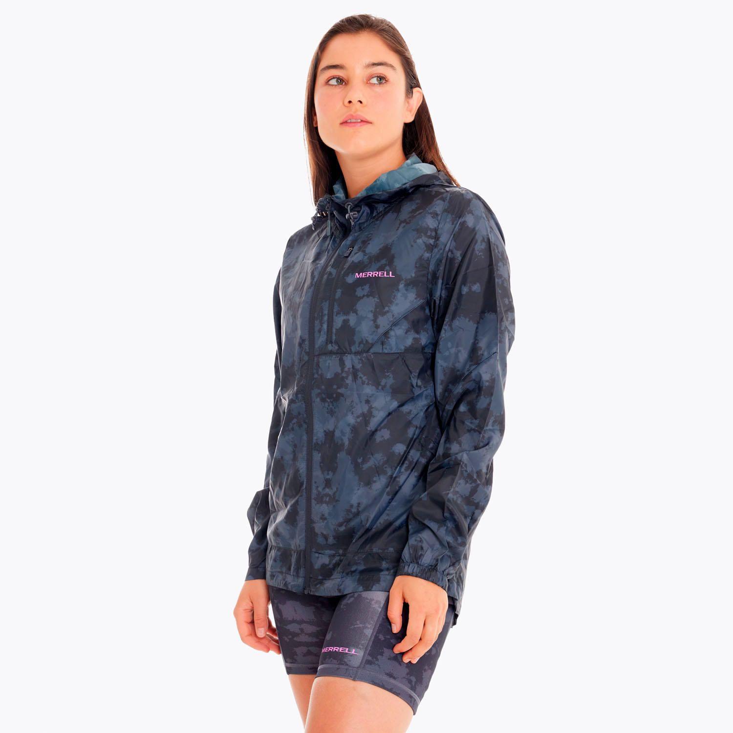 Cortaviento Mujer Trail Running Ed Skyfire Gris-3