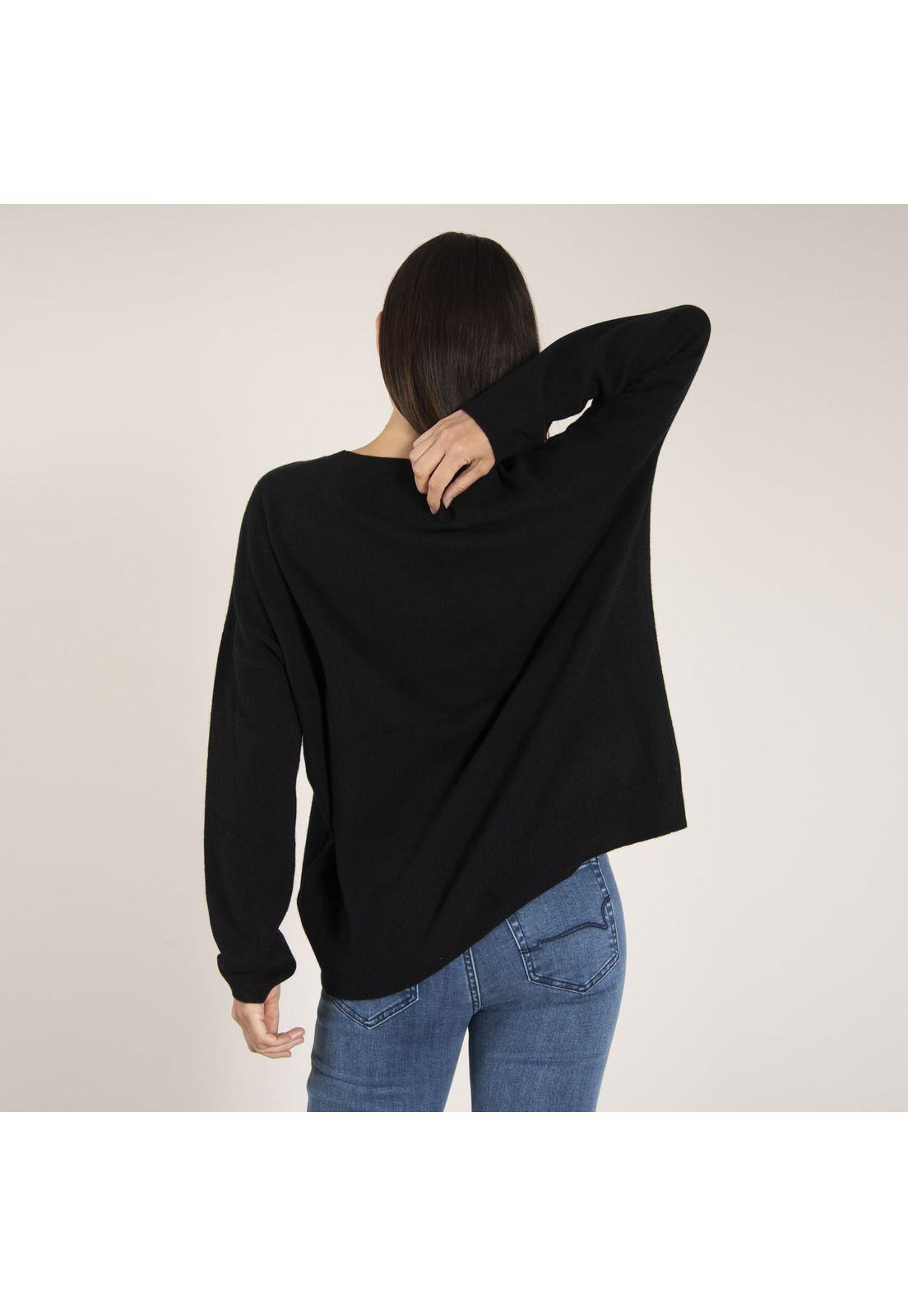 Sweater Mujer Cash Lana Negro-2