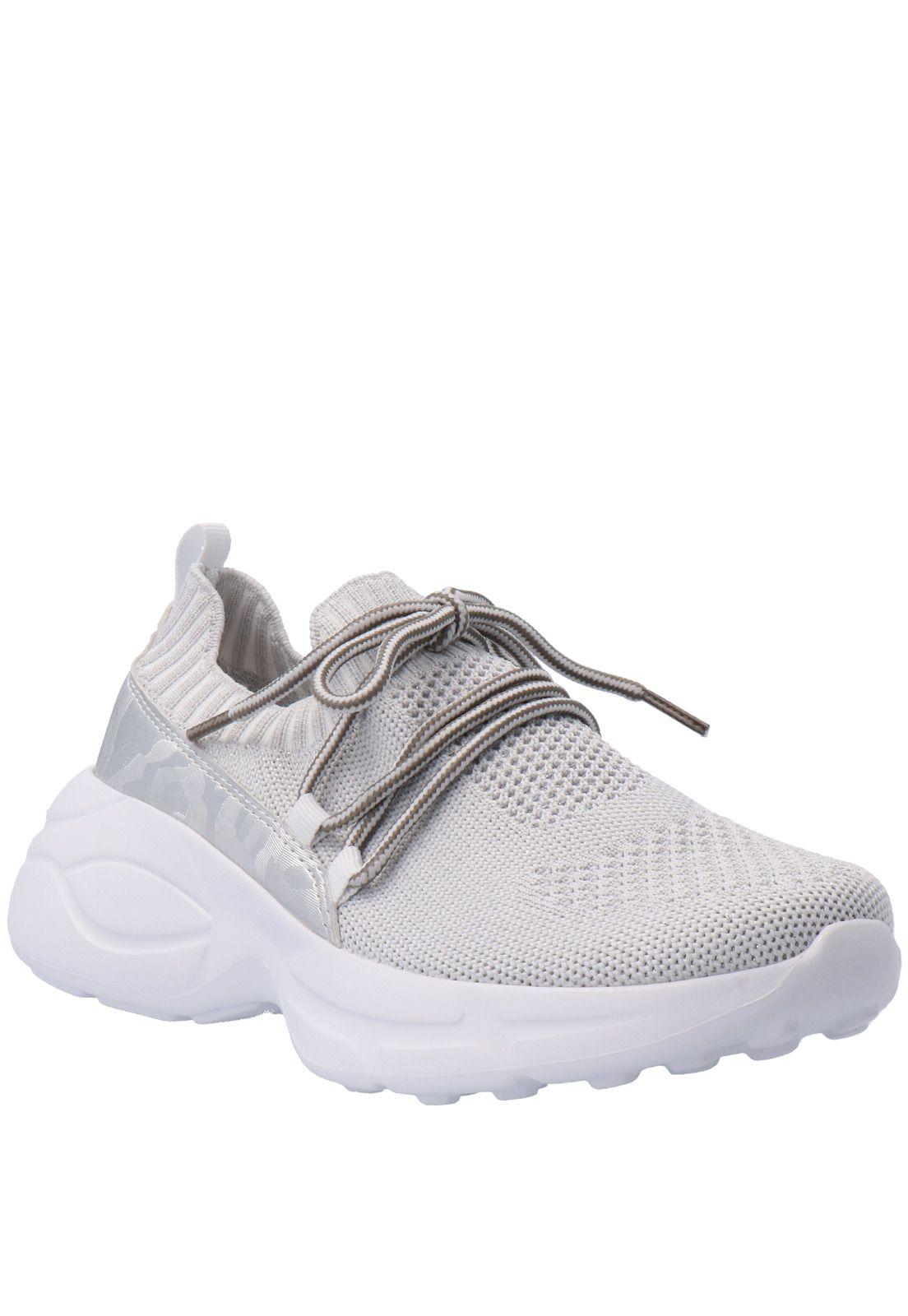 Zapatilla Mujer Mesh Plateado-0