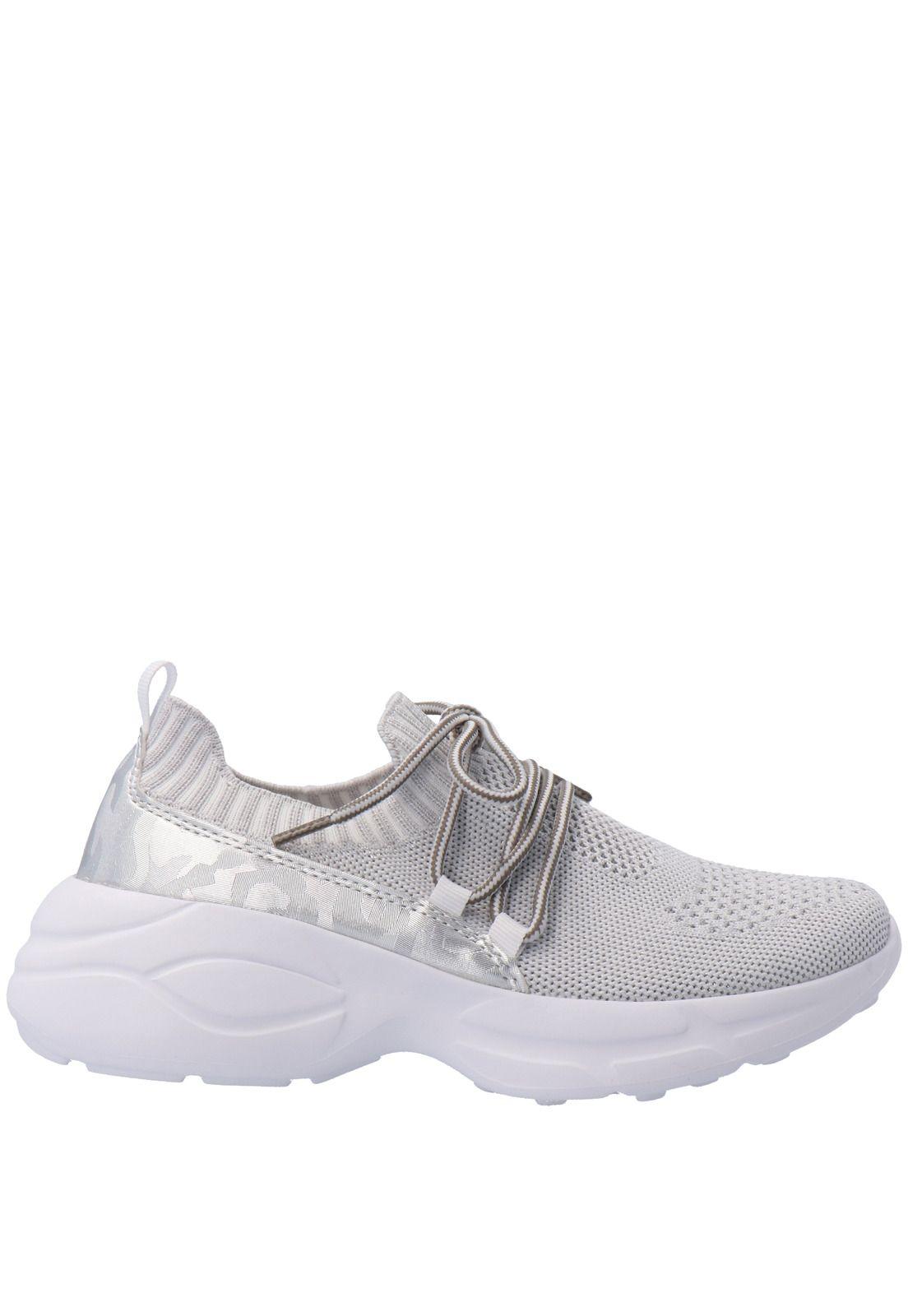 Zapatilla Mujer Mesh Plateado-1