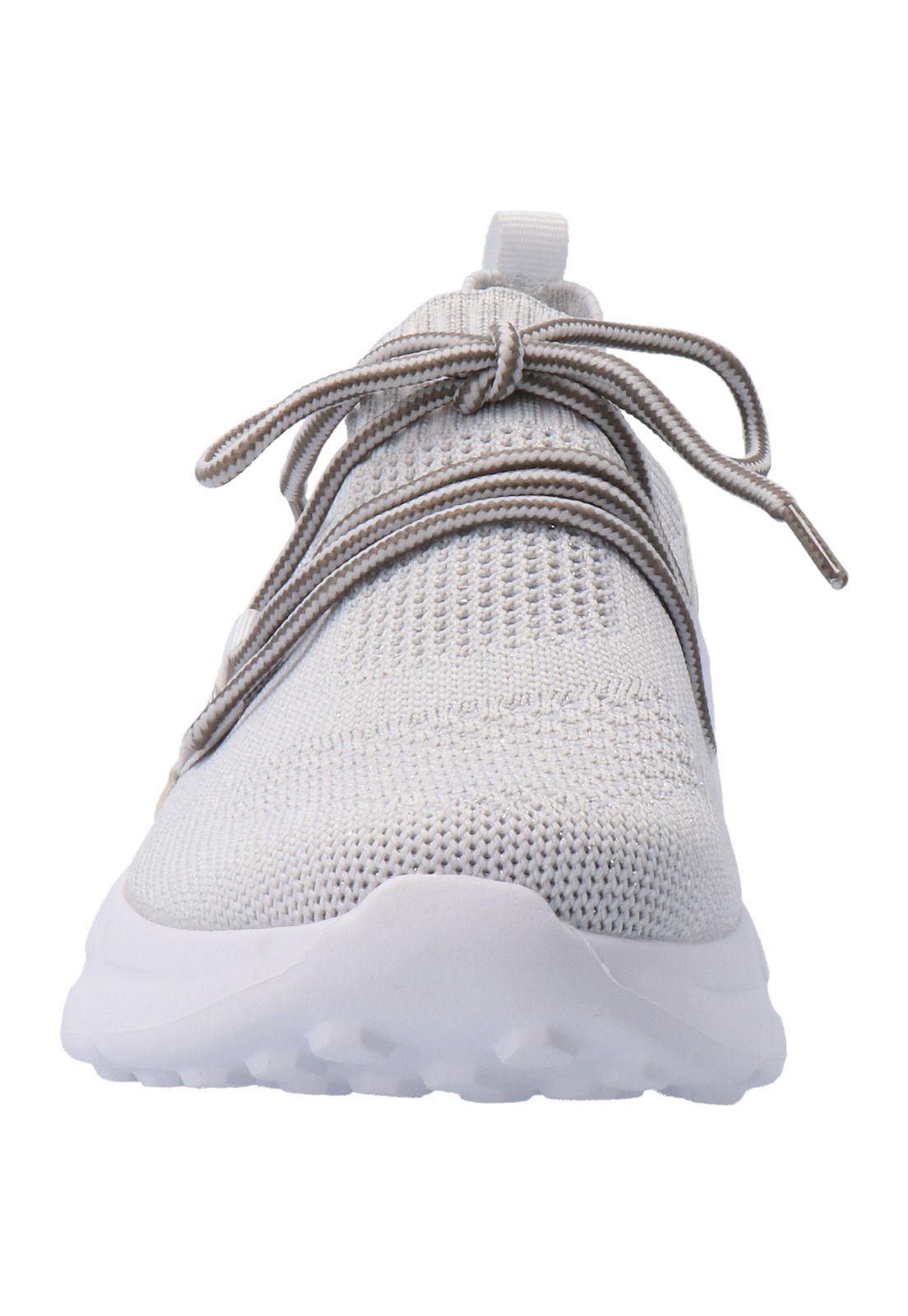 Zapatilla Mujer Mesh Plateado-2