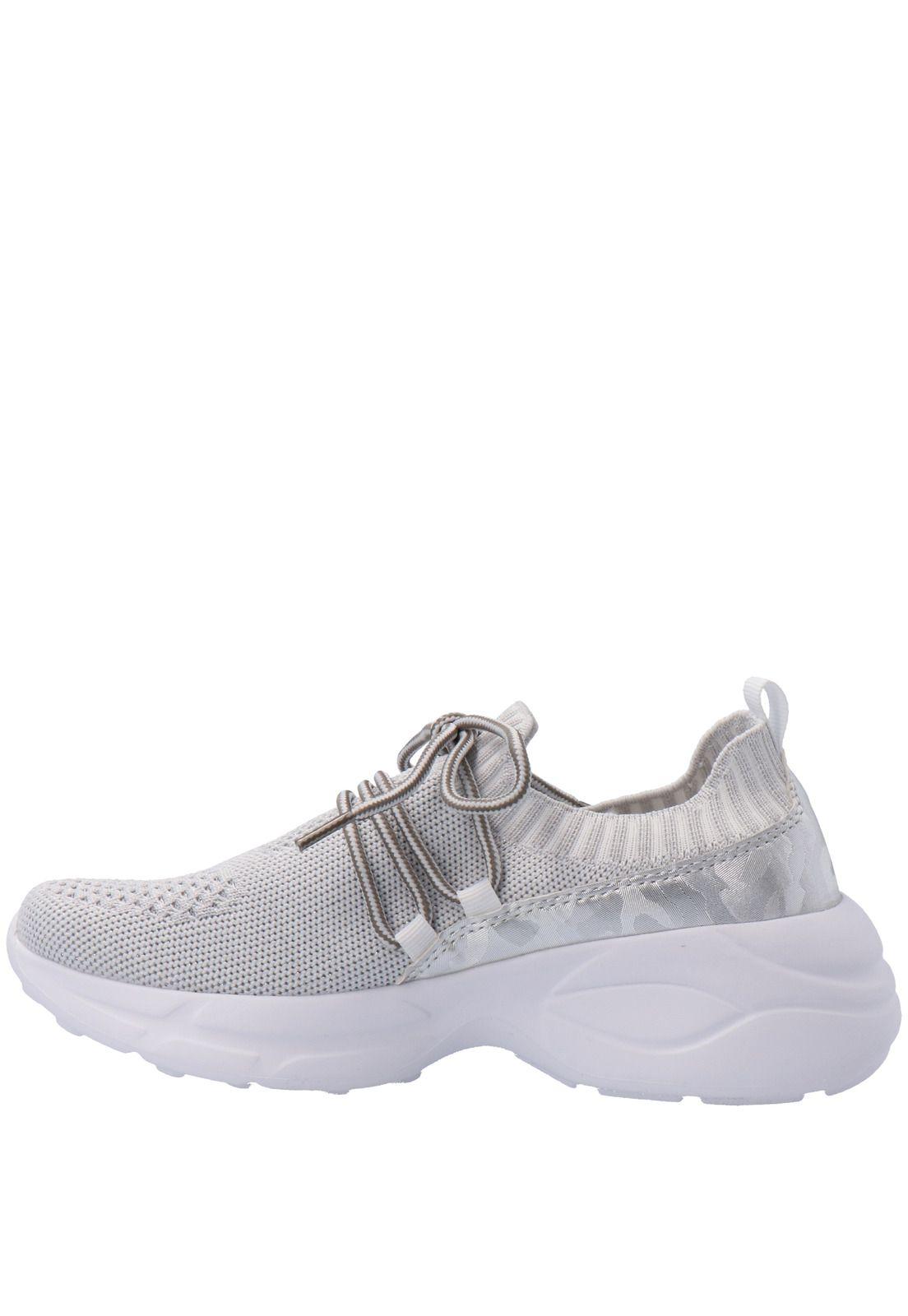 Zapatilla Mujer Mesh Plateado-4