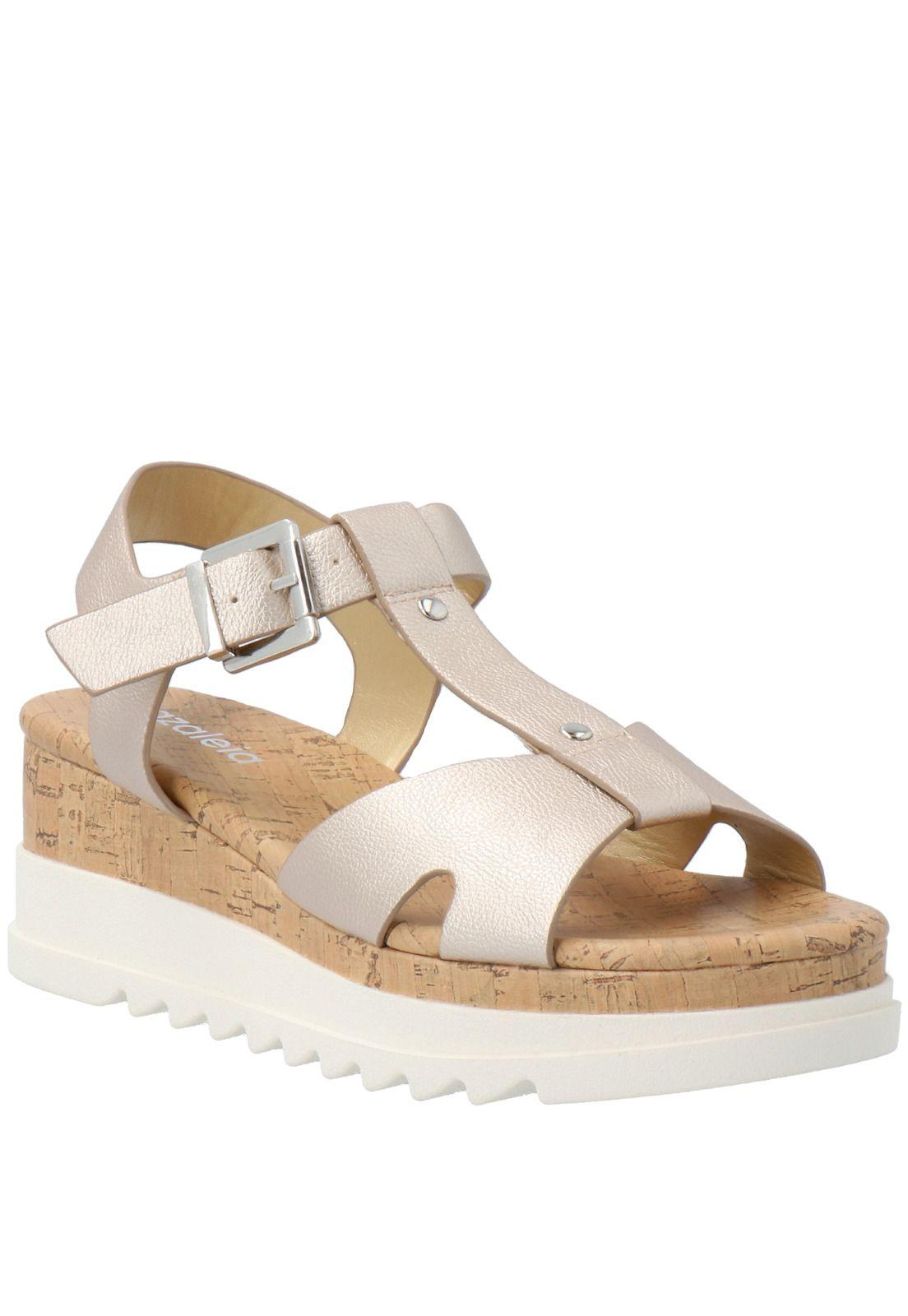 Sandalia Mujer Churro Dorado-0