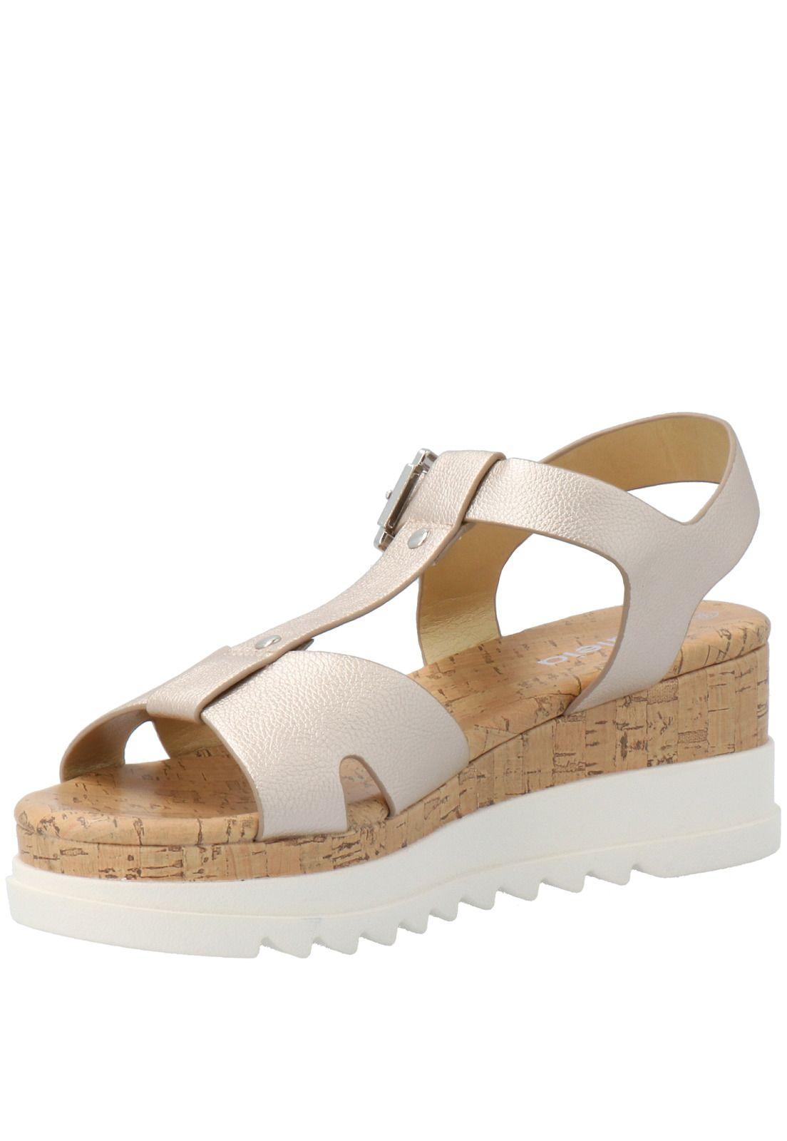 Sandalia Mujer Churro Dorado-2