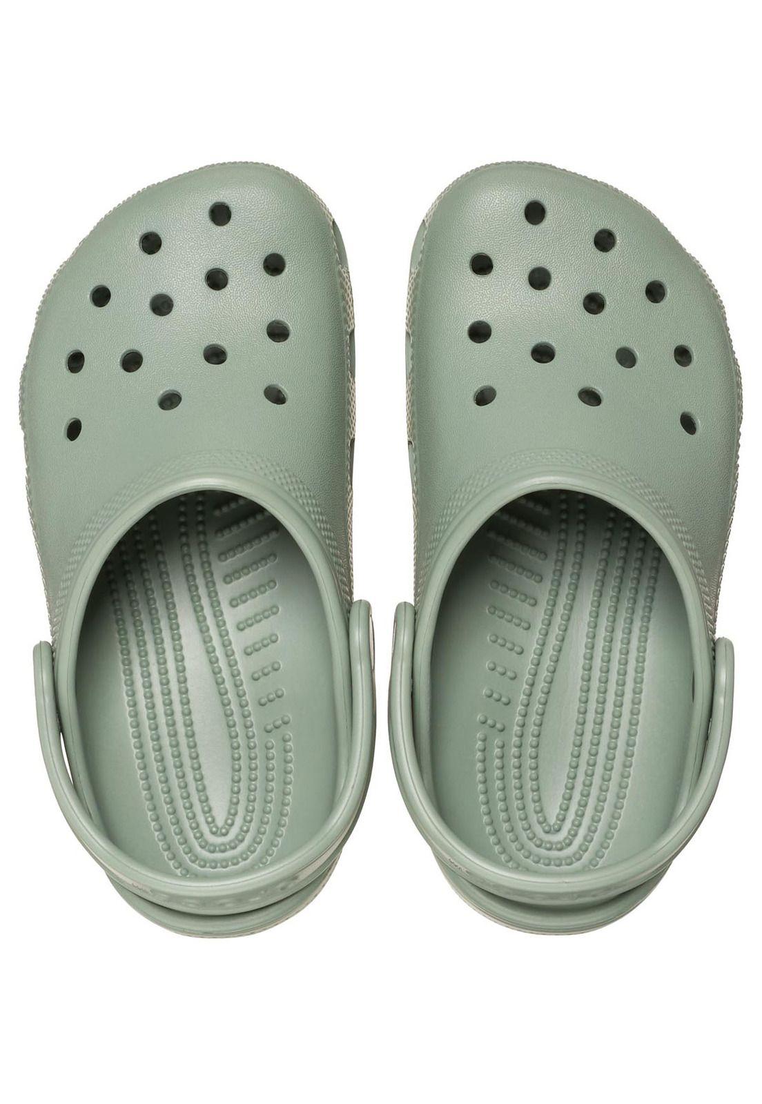 Zueco Crocs Niño Classic Clog K Verde Militar-4
