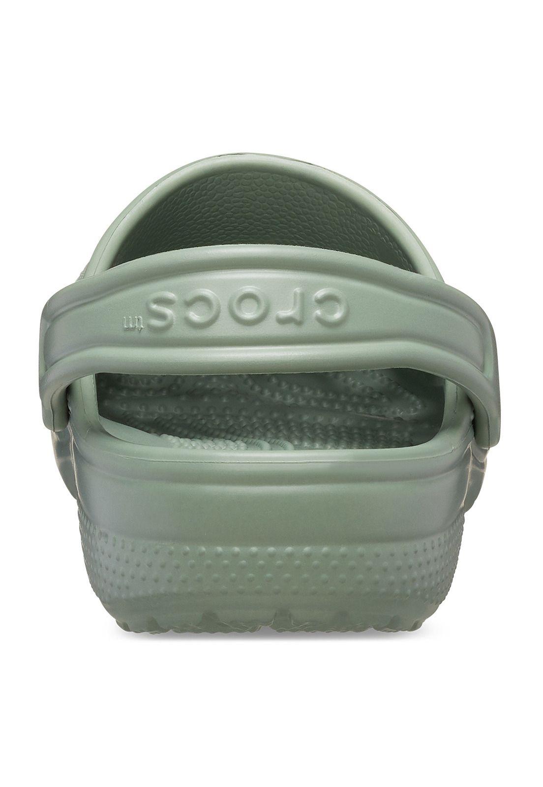 Zueco Crocs Niño Classic Clog K Verde Militar-6