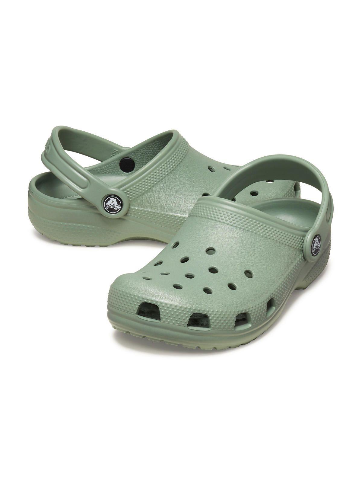 Zueco Crocs Niño Classic Clog K Verde Militar-3