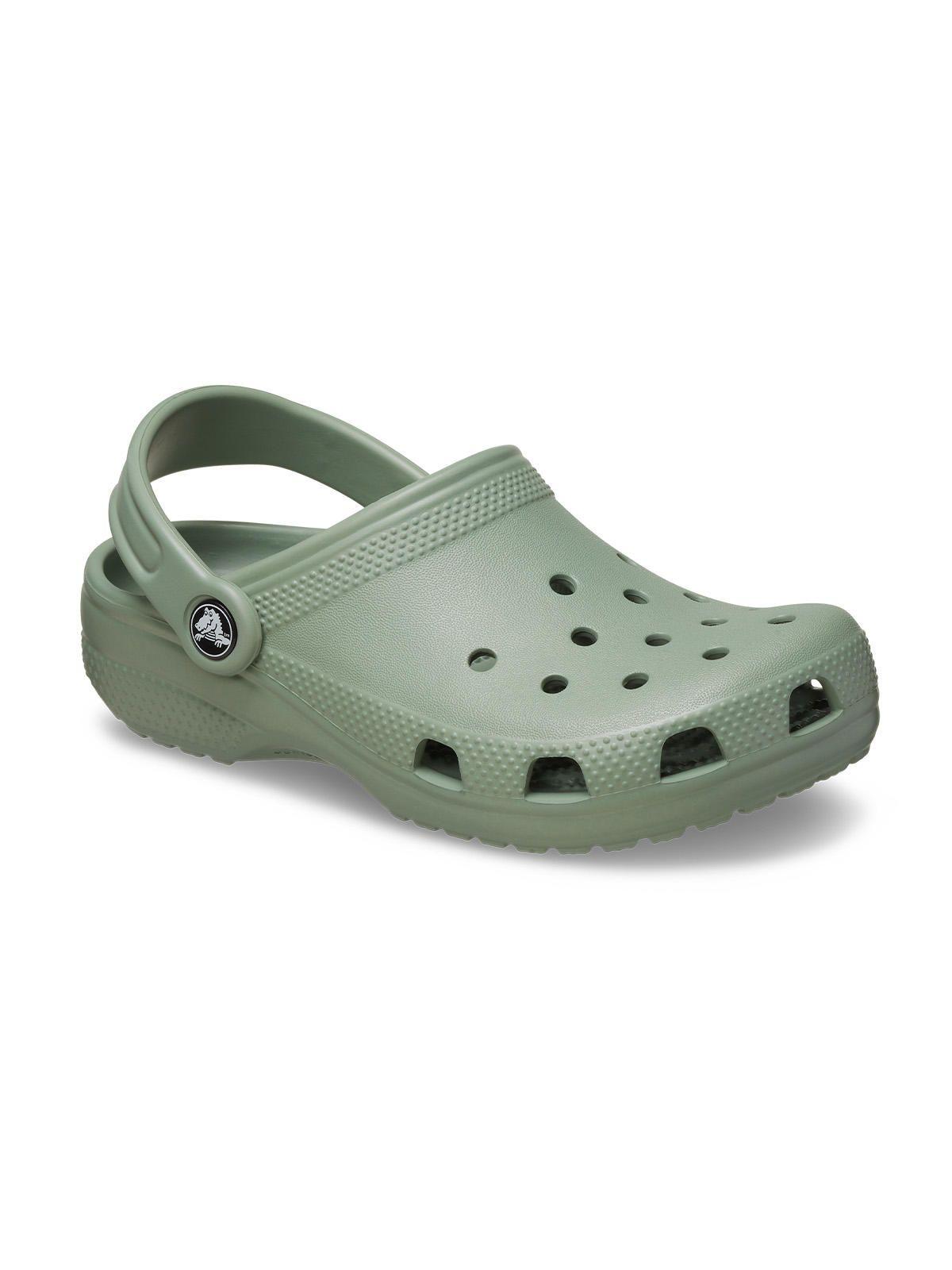 Zueco Crocs Niño Classic Clog K Verde Militar-5