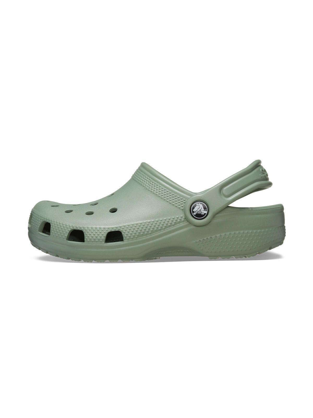 Zueco Crocs Niño Classic Clog K Verde Militar-1