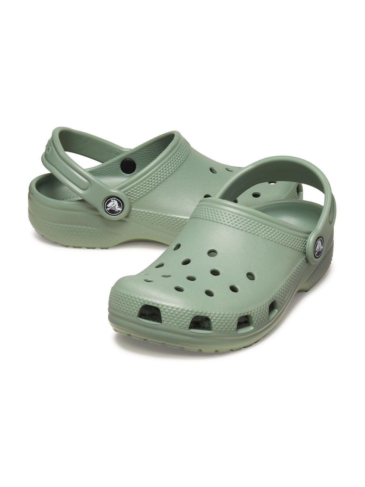 Zueco Crocs Niño Classic Clog K Verde Militar-3