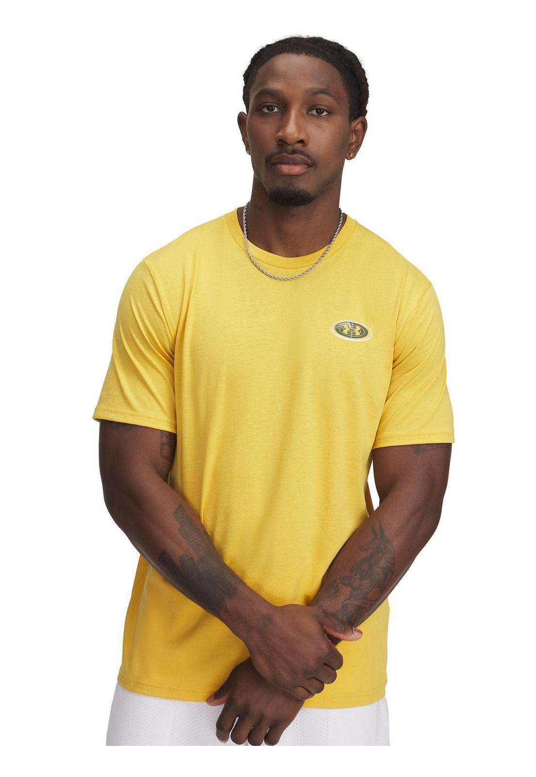 Polera Manga Corta UA Out Hombre Amarillo-0