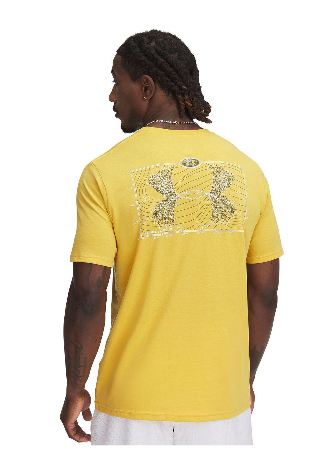 Polera Manga Corta UA Out Hombre Amarillo-1