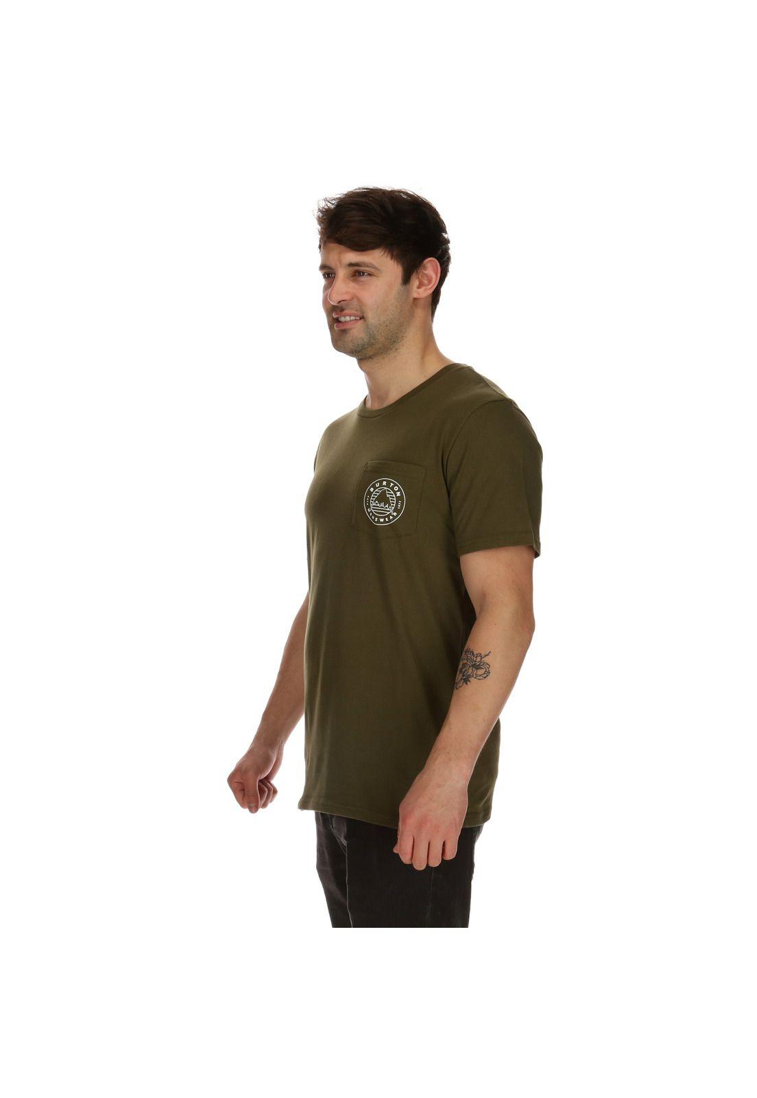 Polera M/C Masculino Mountain Verde oscuro Burton-1