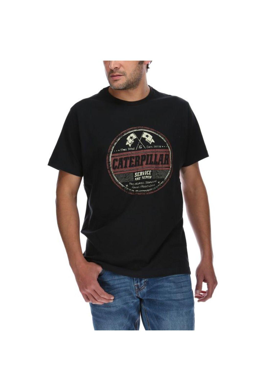 Polera Mc Hombre Pit Crew Tee Negro-0