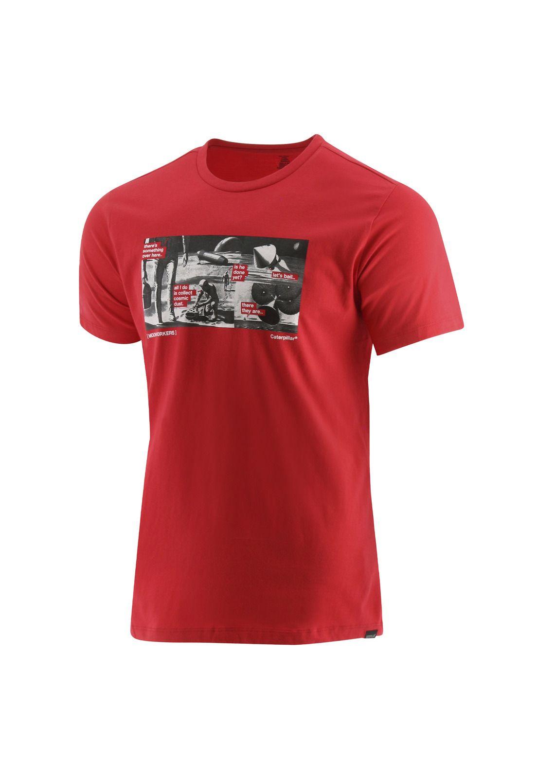 Polera M/C Hombre Arrival Moonworkers Tee Rojo-0