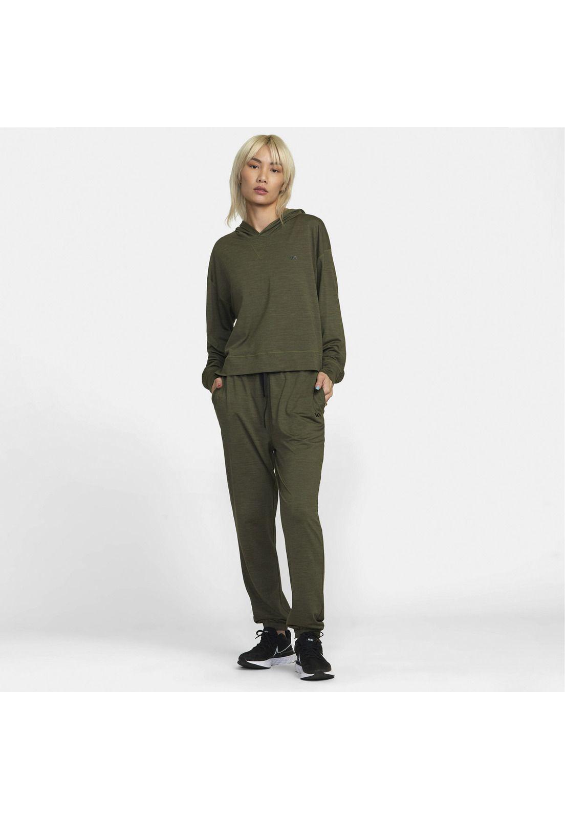 Polerón Mujer Cablehoodcropls J Kt Verde-4