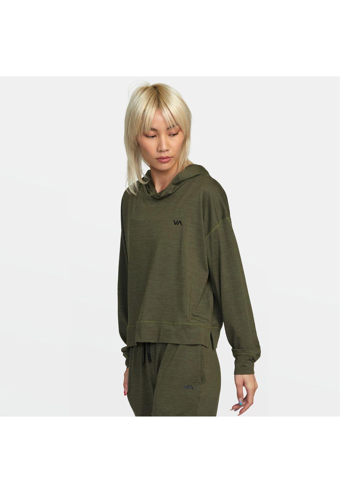 Polerón Mujer Cablehoodcropls J Kt Verde-5