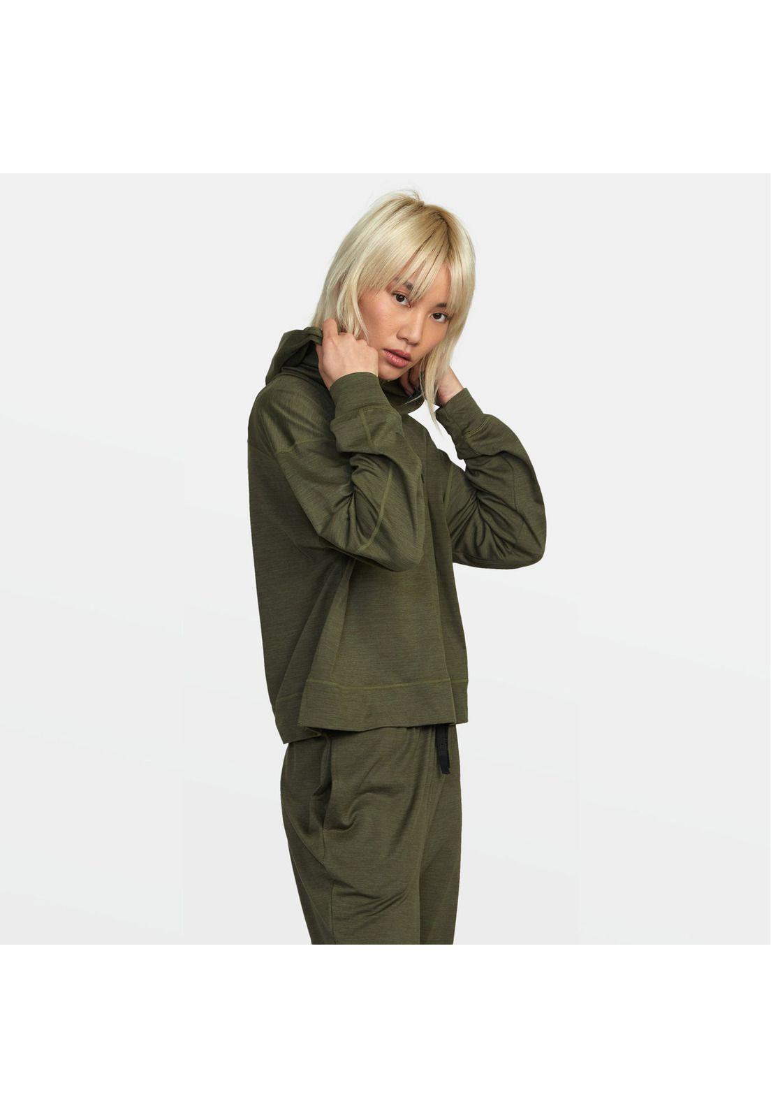 Polerón Mujer Cablehoodcropls J Kt Verde-6