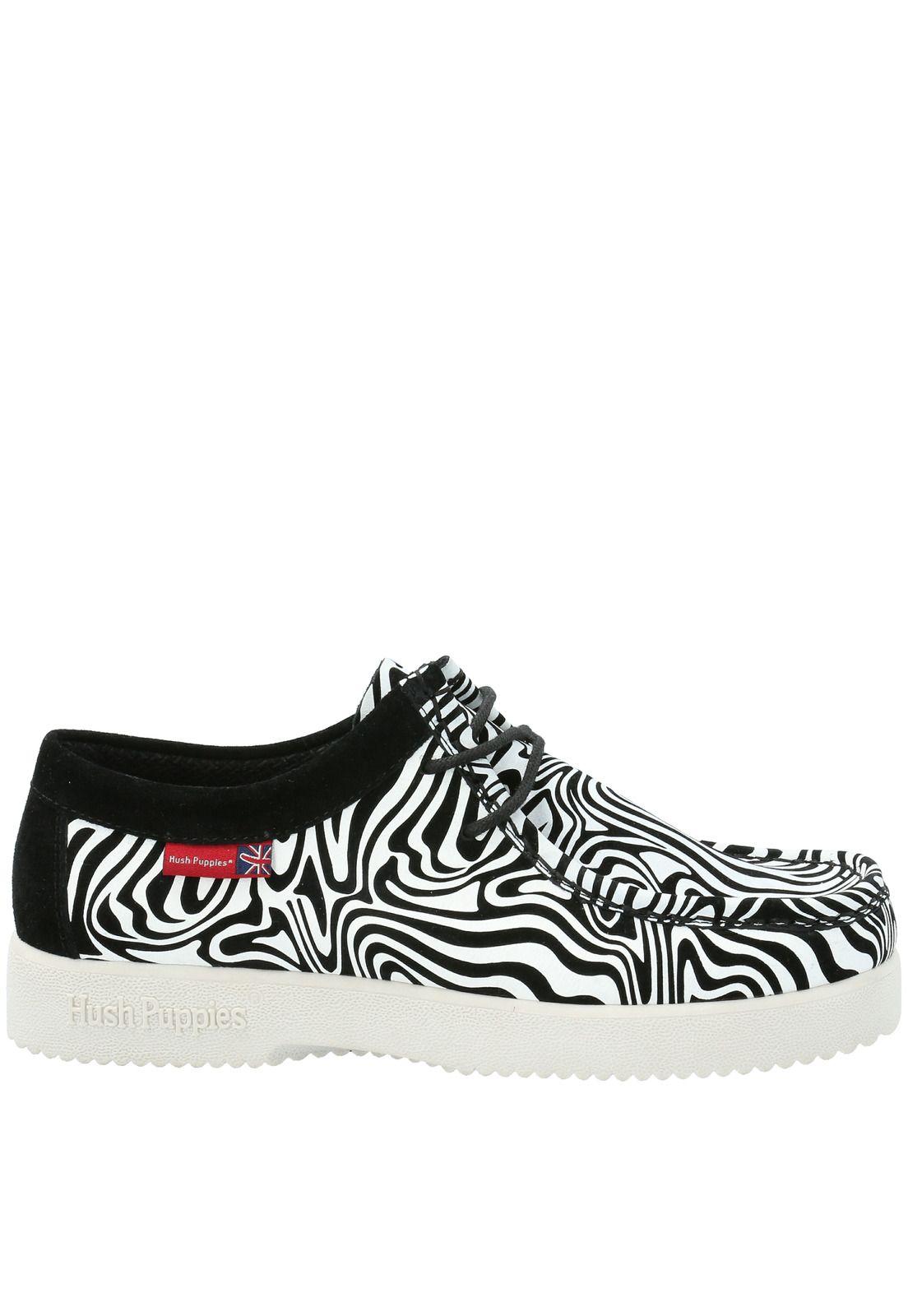 Zapato Cuero Mujer Navajo Psicodélic Negro-1