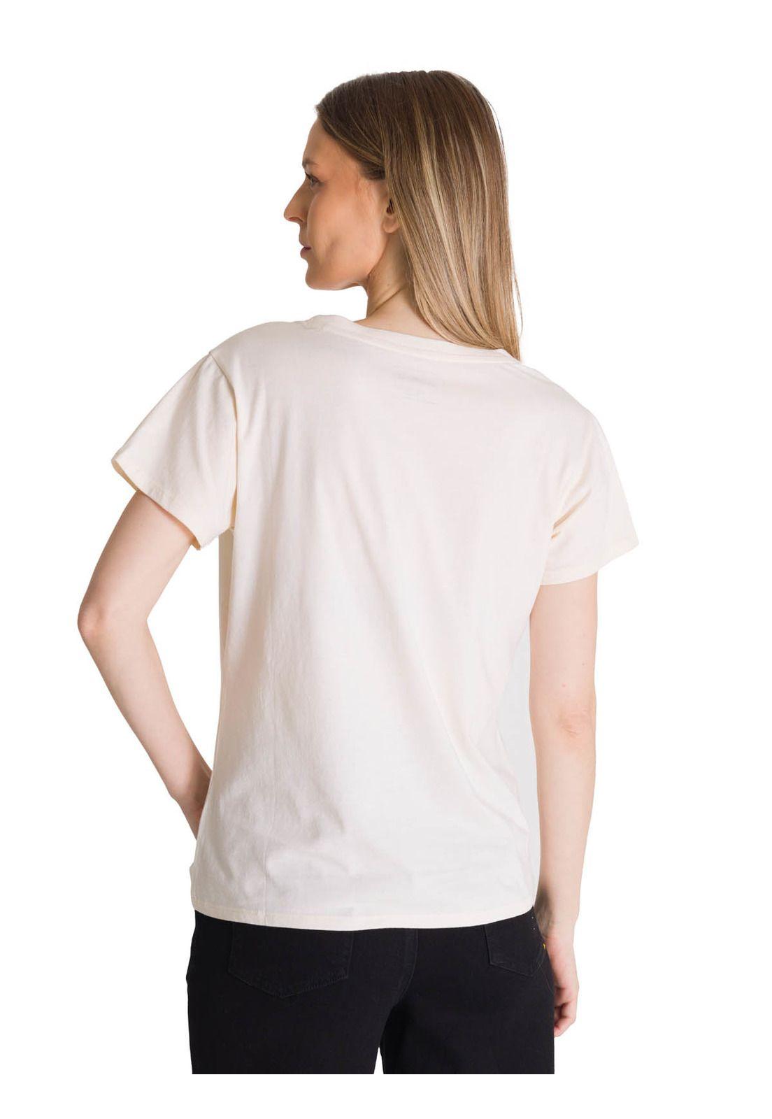 Polera Manga Corta Mujer Crew Diseño Blanco-3