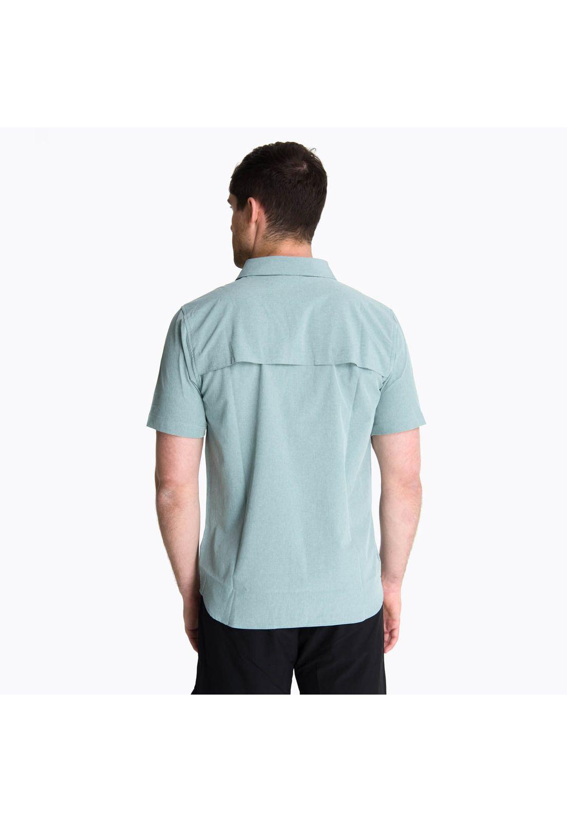 Camisa Manga Corta Hombre Akaroa Gris Claro-3