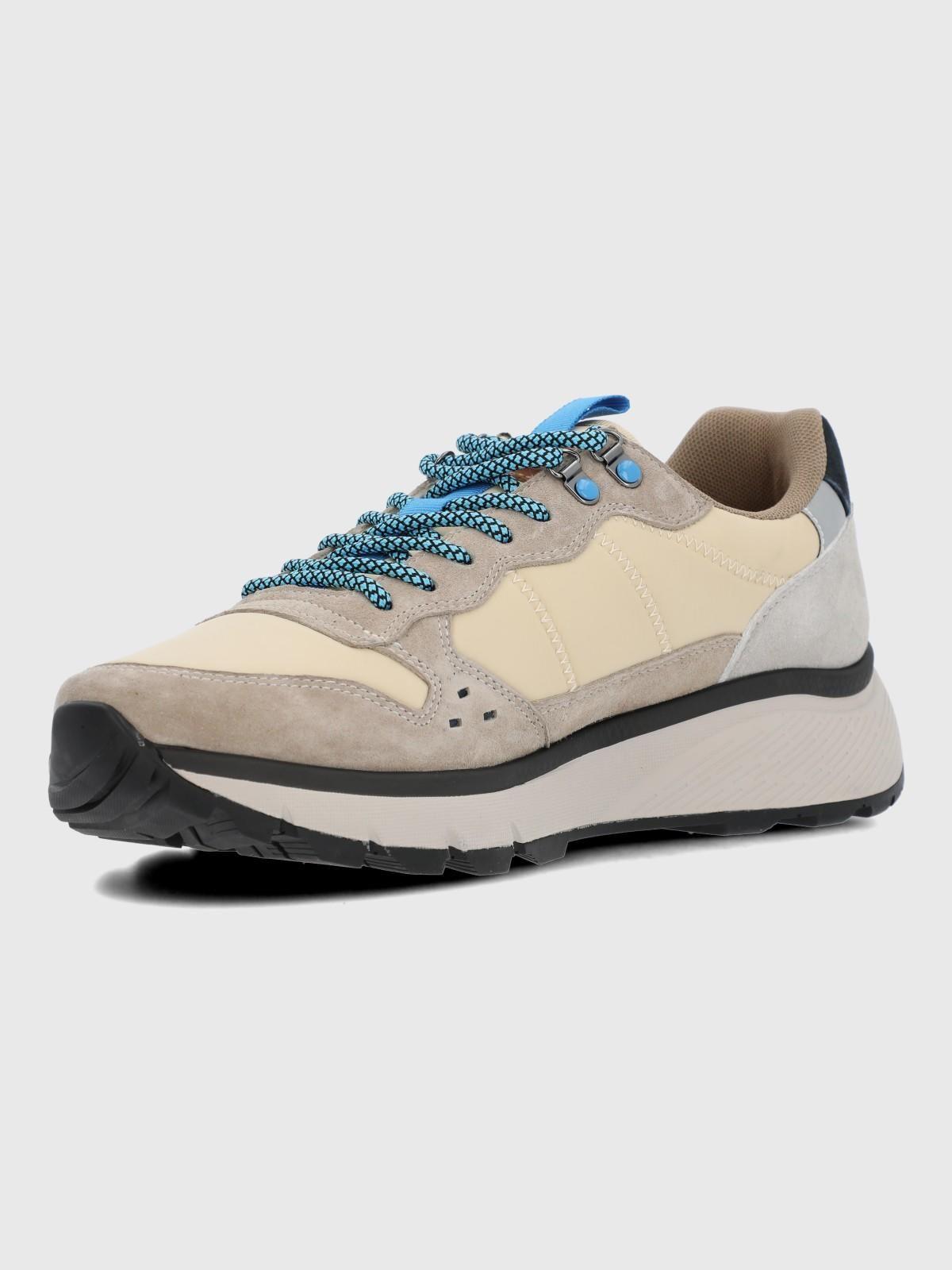 Zapatilla Cuero Hombre Lux Beige-5