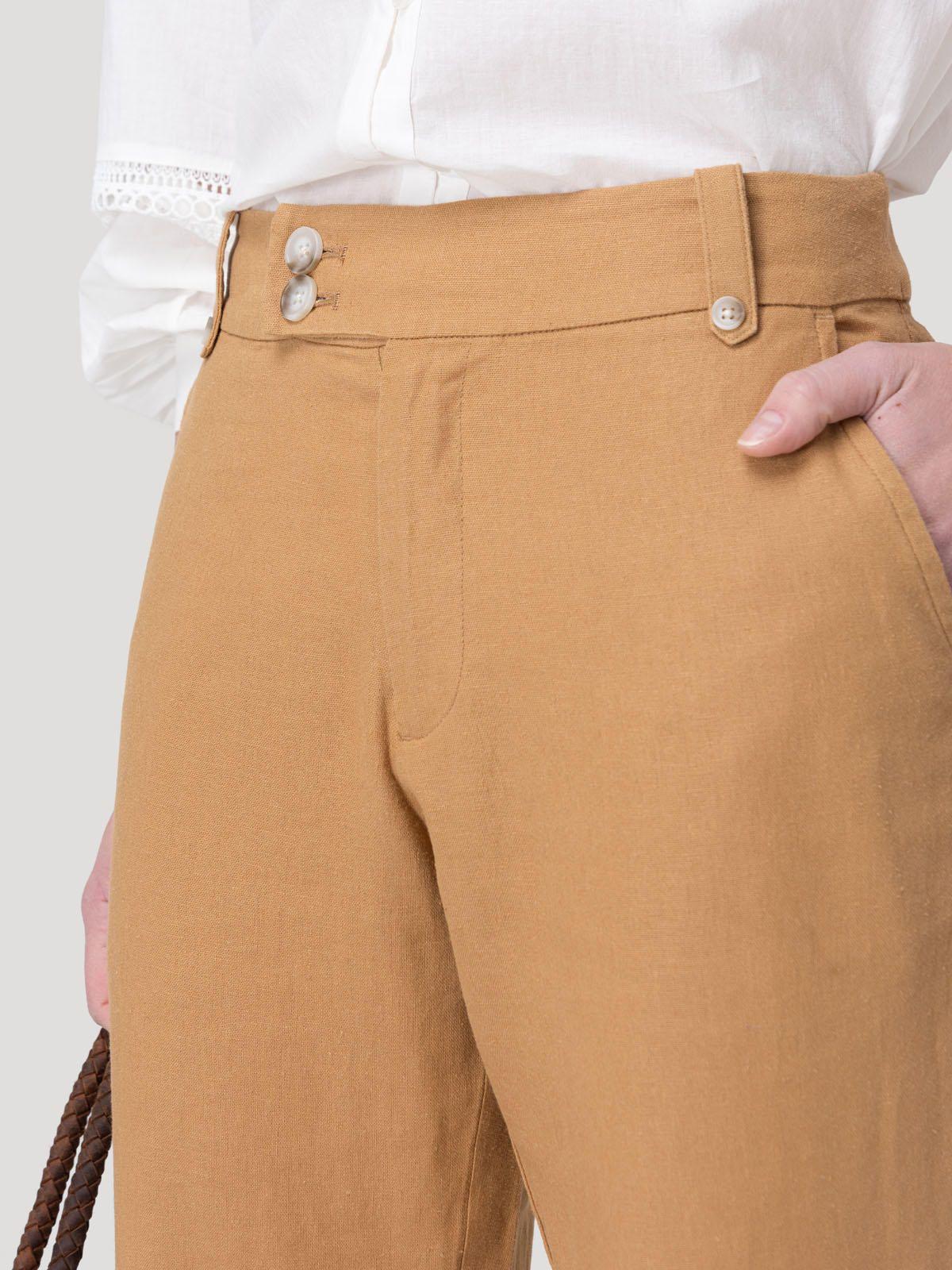 Pantalón Algodón Orgánico Mujer Anira Café-6