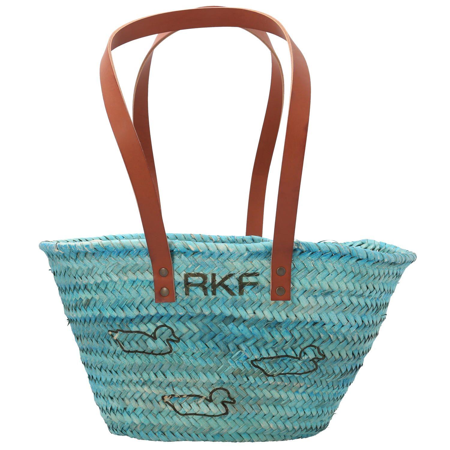 Cartera Rafia Mujer RKF Valencia Azul-0