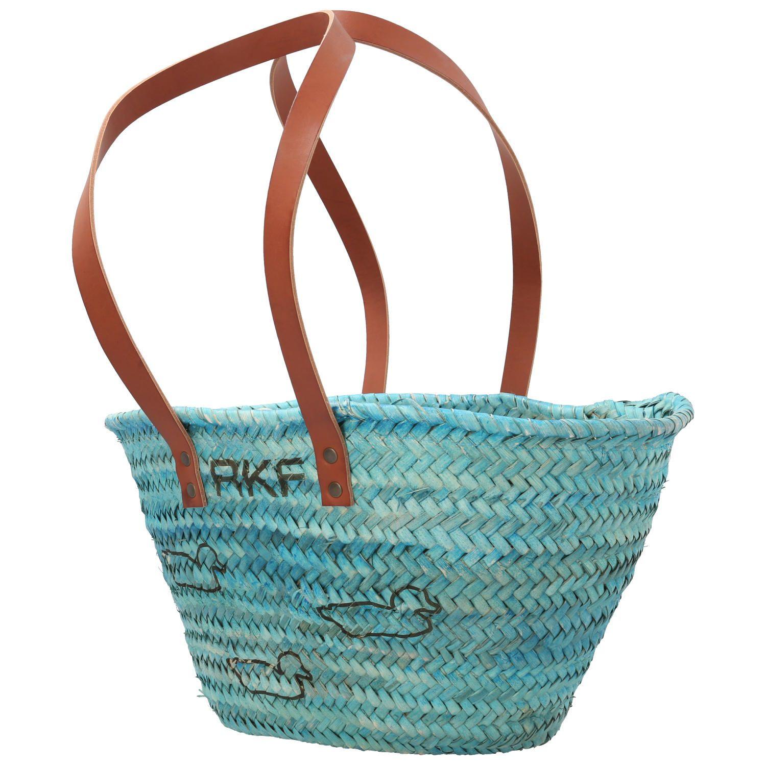 Cartera Rafia Mujer RKF Valencia Azul-1