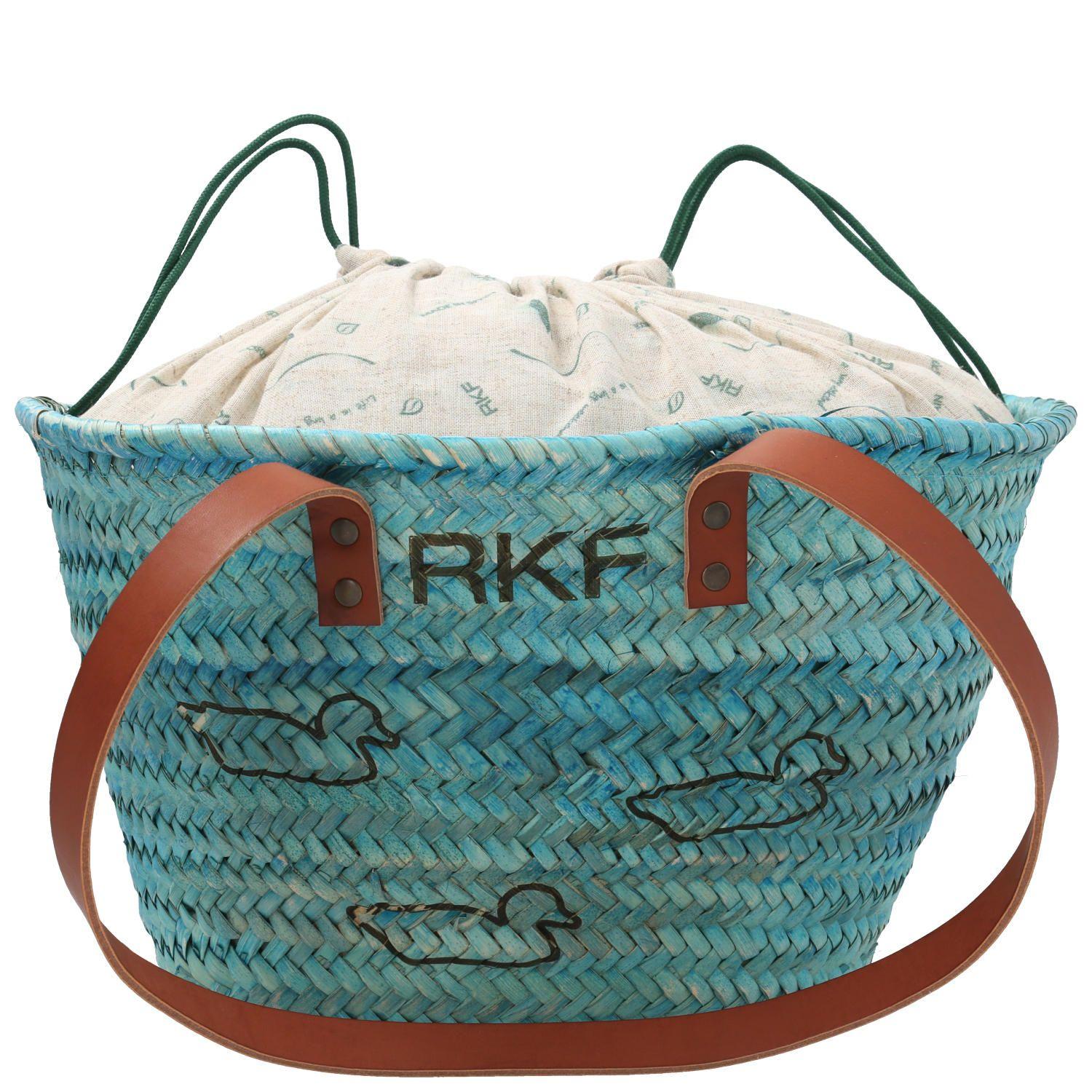 Cartera Rafia Mujer RKF Valencia Azul-3