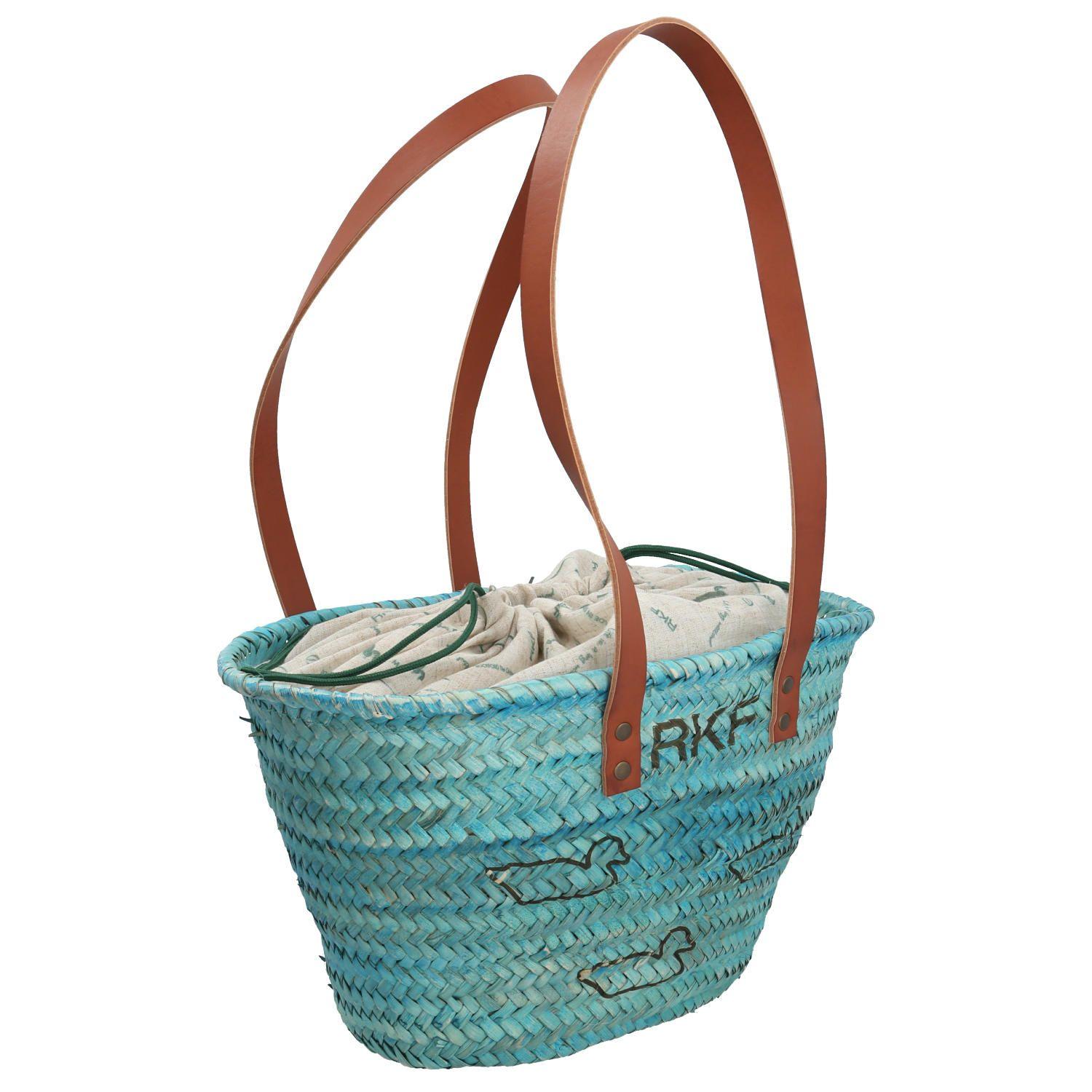 Cartera Rafia Mujer RKF Valencia Azul-4